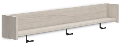 Socalle - Wall Mounted Coat Rack w/Shelf - Light Natural, beige