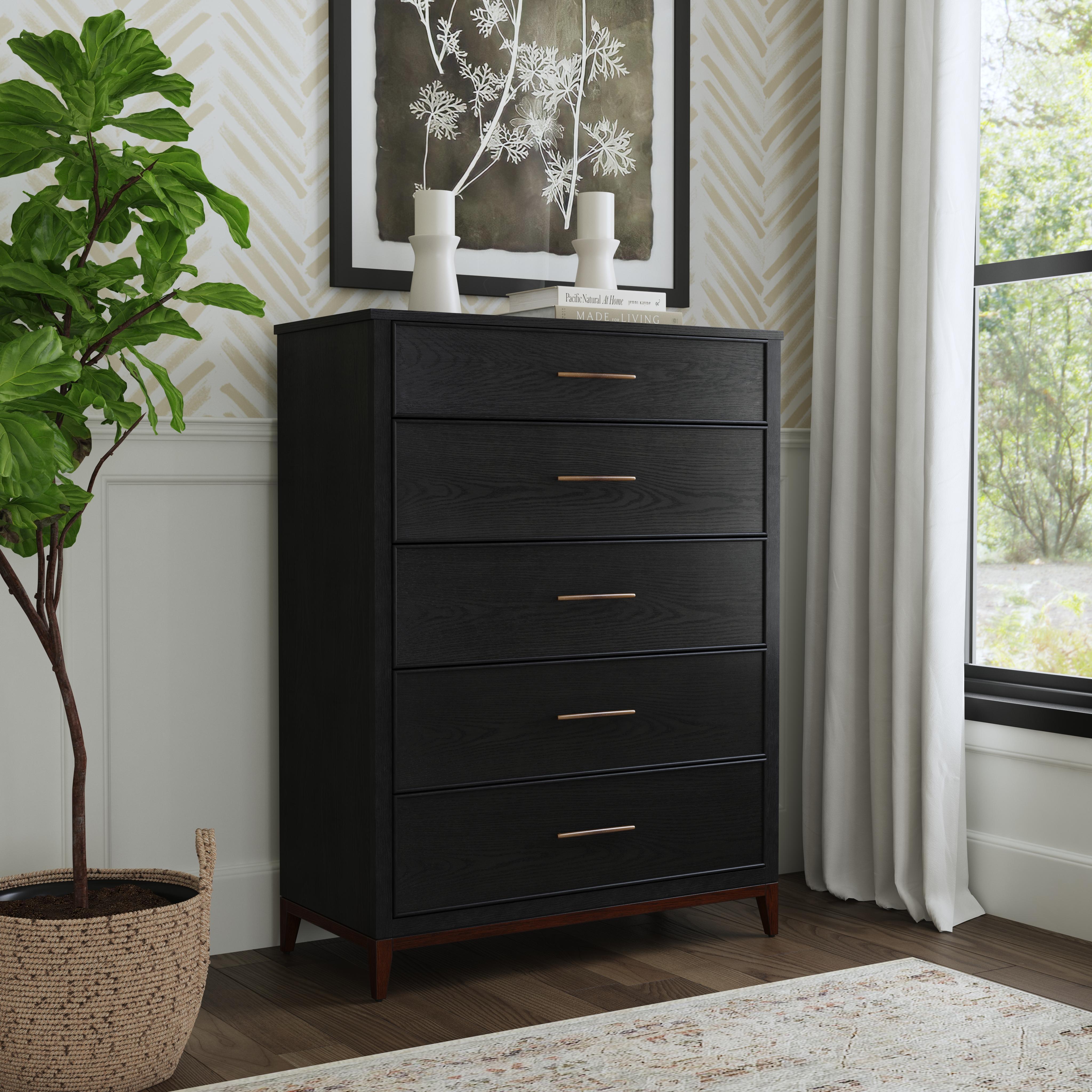 Waterfall - Drawer Chest - Black, black, view 5