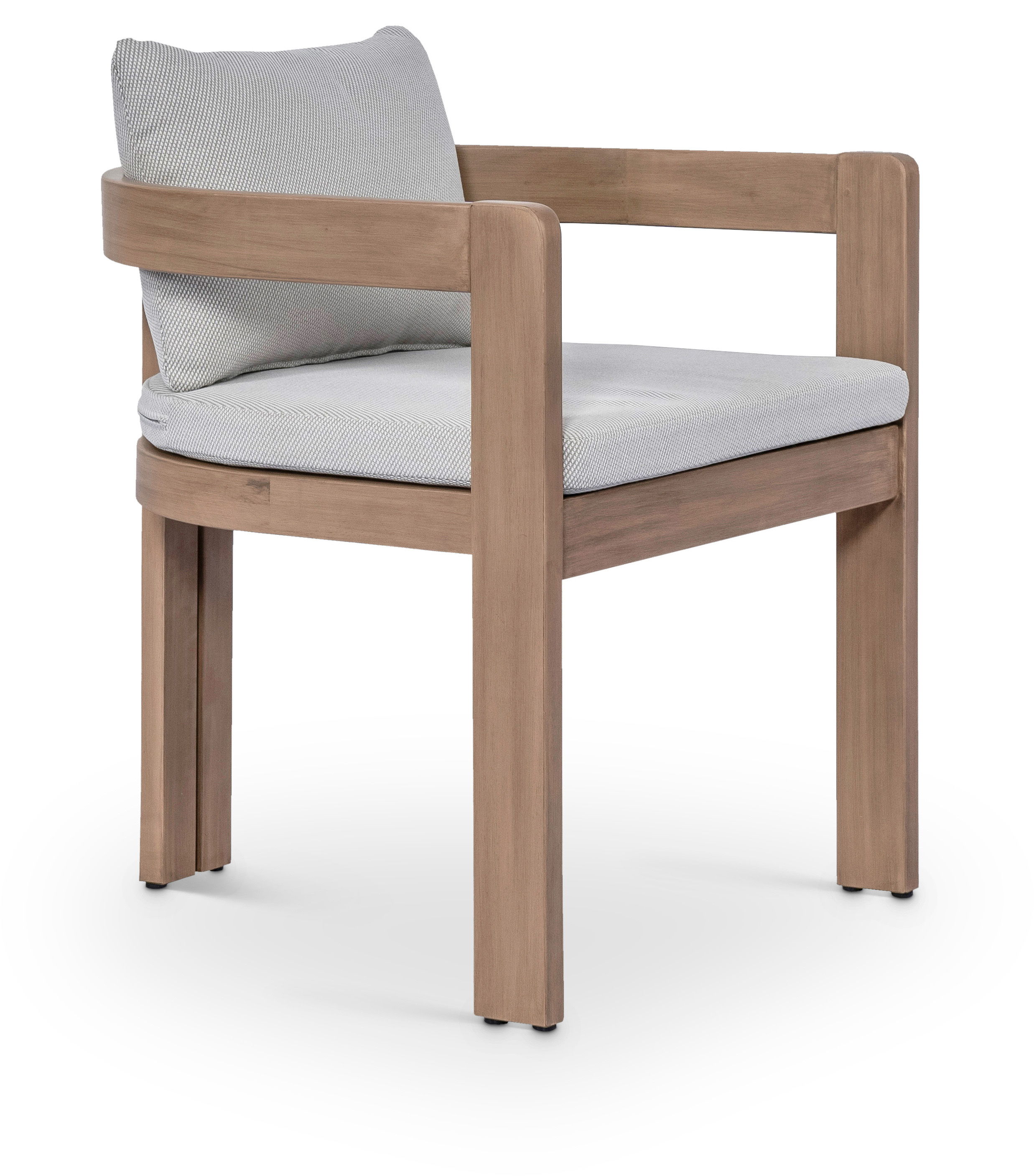 Newport - Water Resistant Fabric Upholstered Outdoor Patio Dining Chair - Gray
