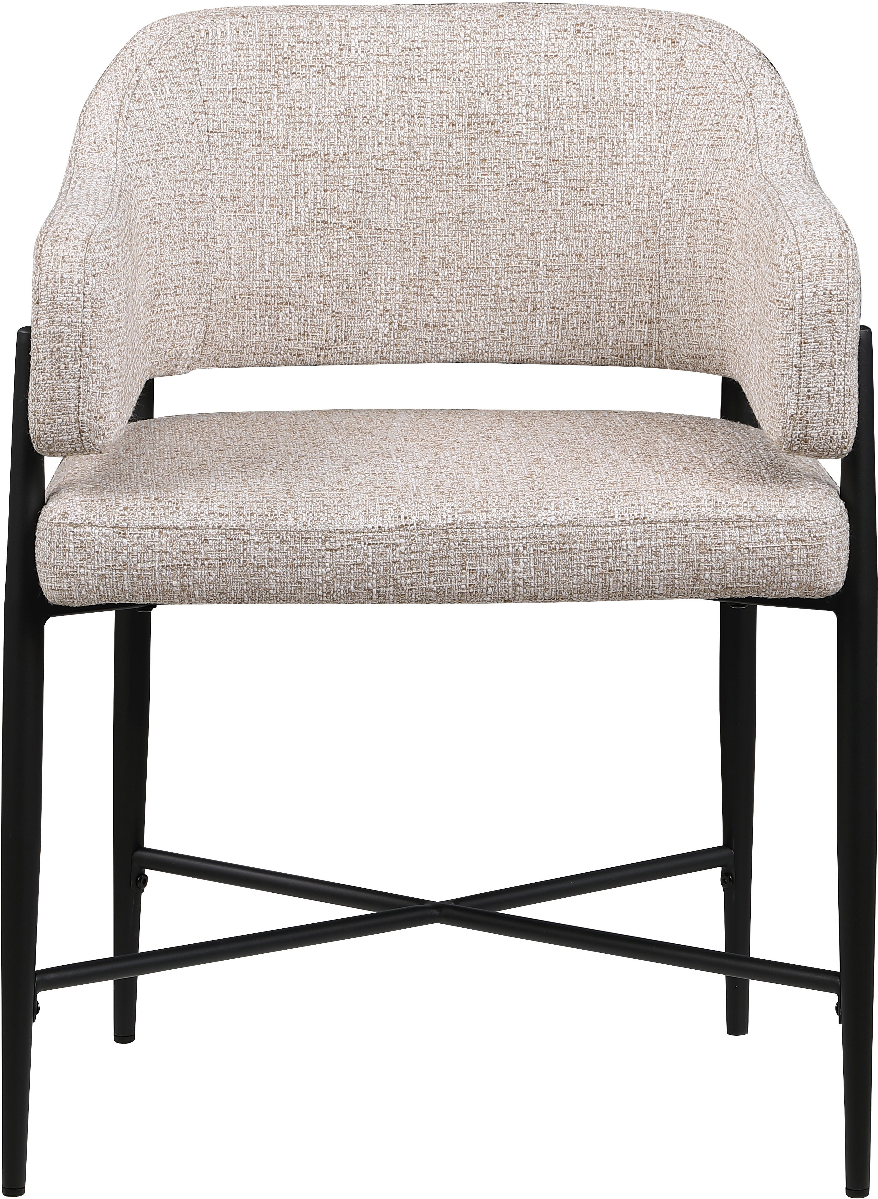 Dame - Fabric Upholstered Dining Chair (Set of 2) - Beige