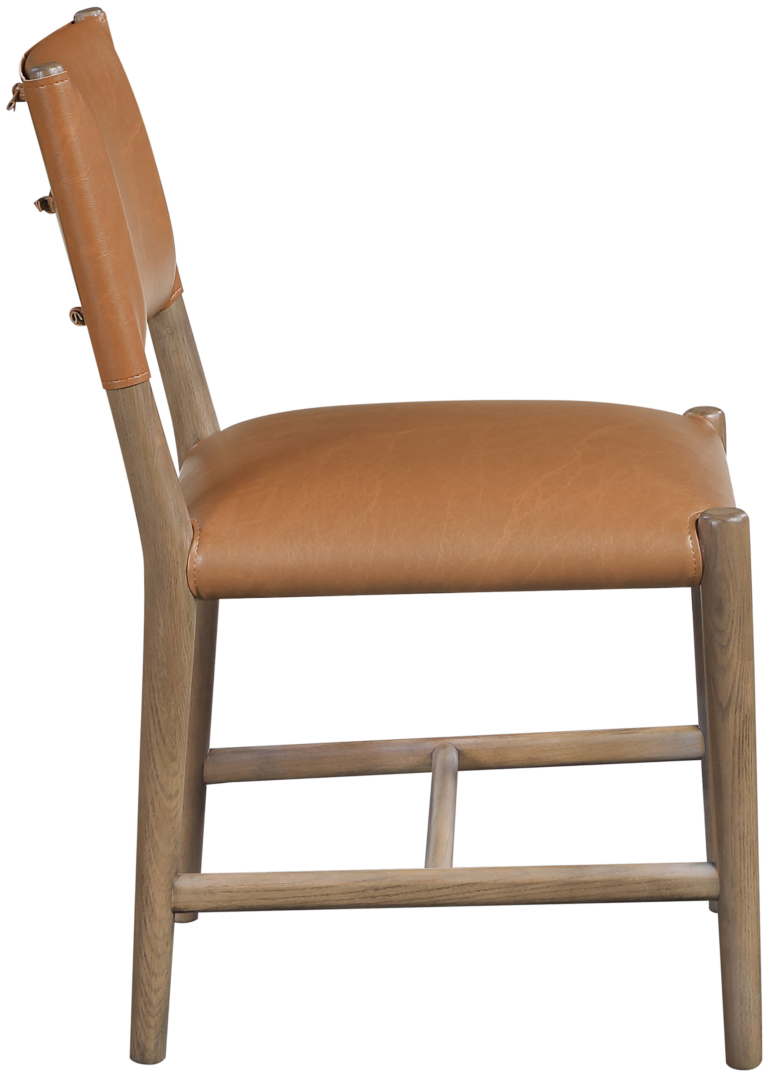 Andie - Upholstered Dining Chair Vegan Leather (Set of 2) - Cognac