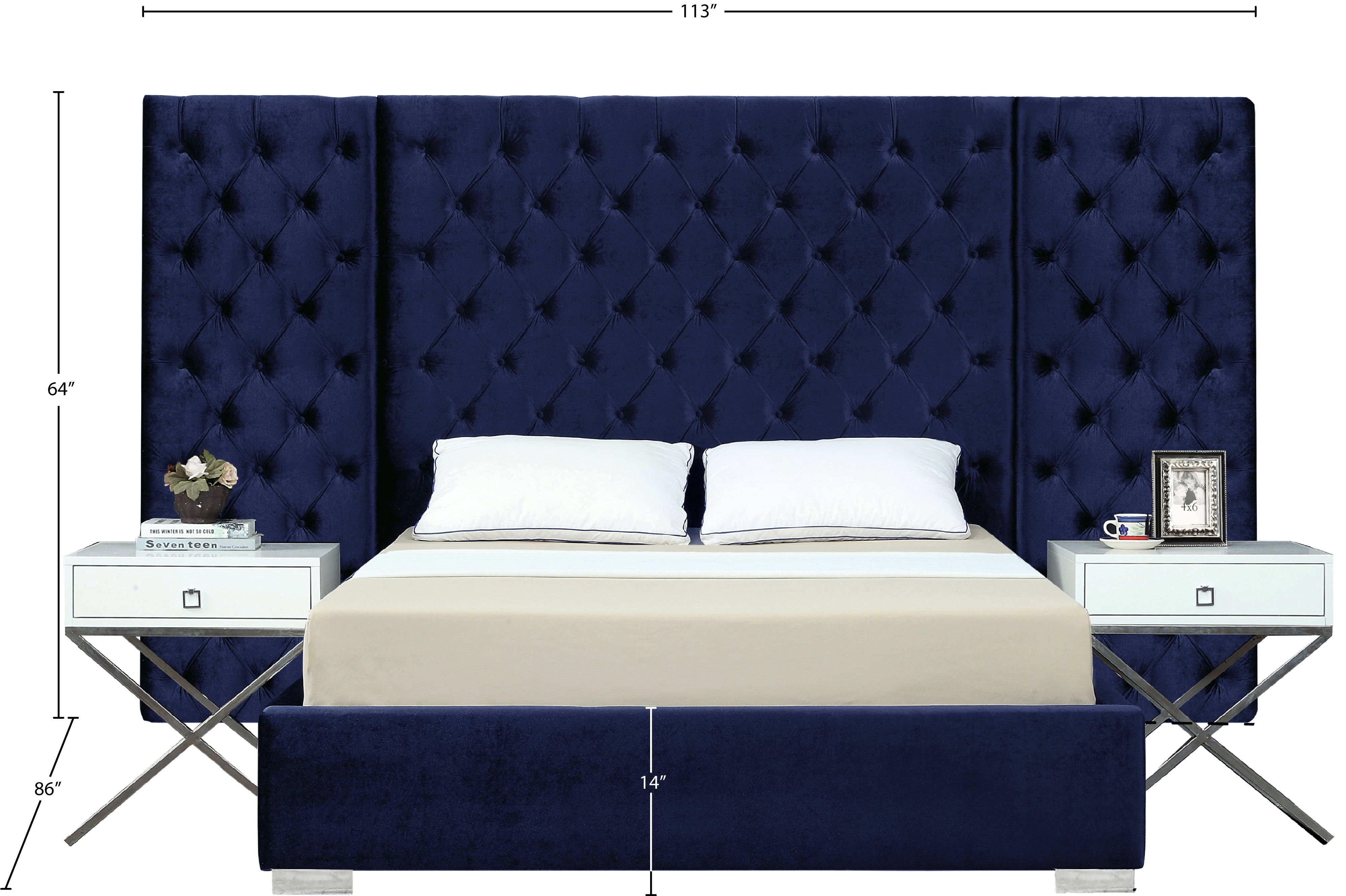 Grande - Queen Bed - Navy