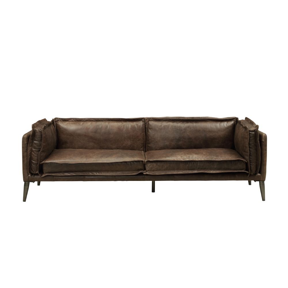 Porchester - Sofa - Distress Chocolate Top Grain Leather, dark brown, view 8