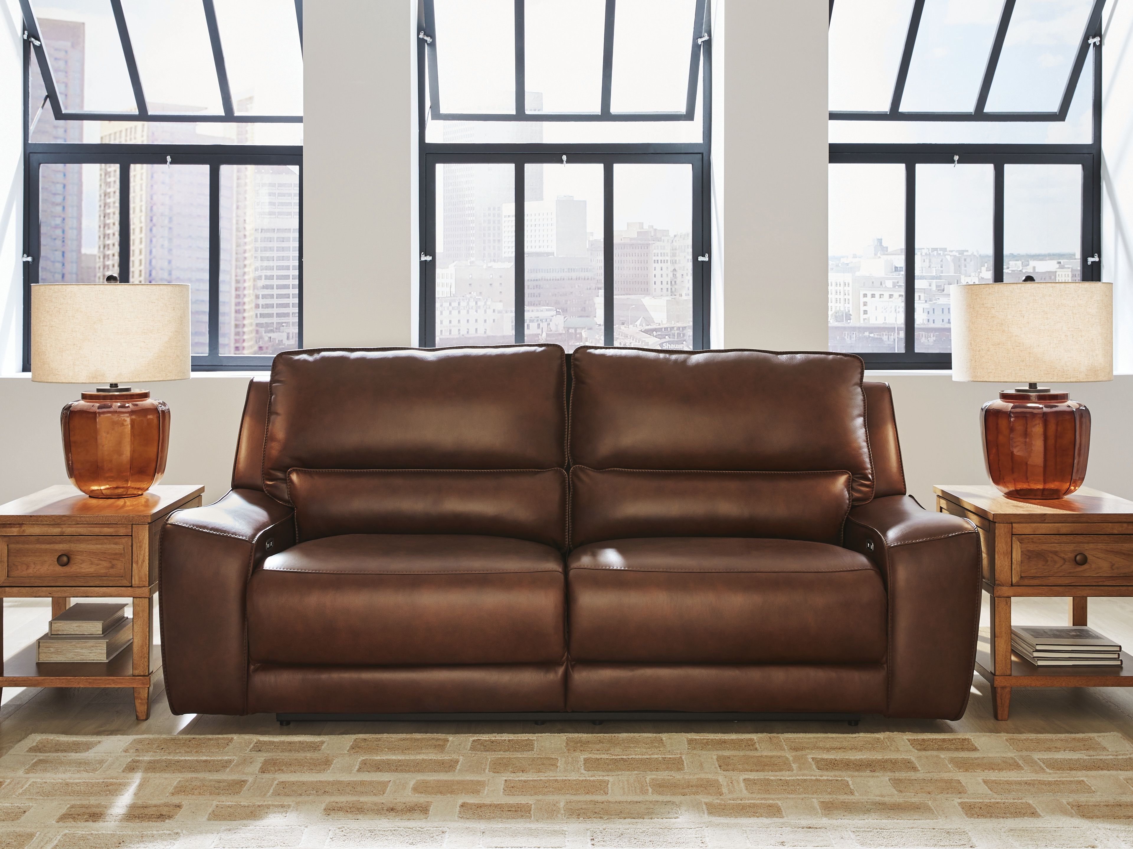 DeepWakes - 2 Seat Power Reclining Sofa With Adjustable Headrest - Canyon