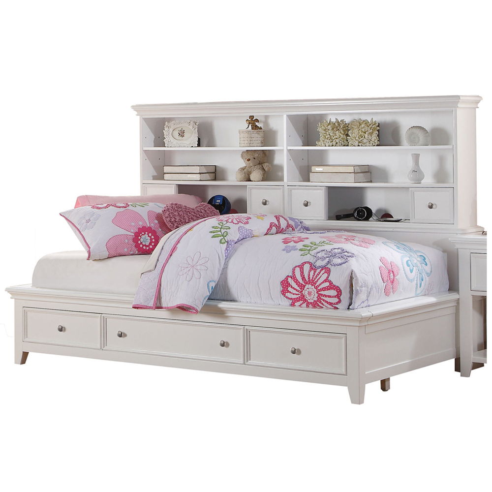 Lacey - Twin Daybed With Storage - White, white, view 2
