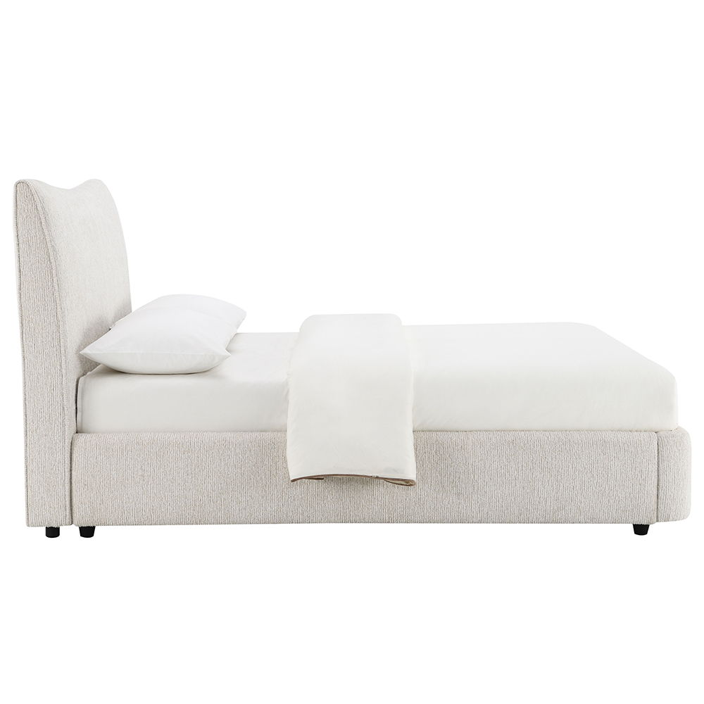 Renee - Queen Bed - Aperol Beige Chenille, beige, view 3