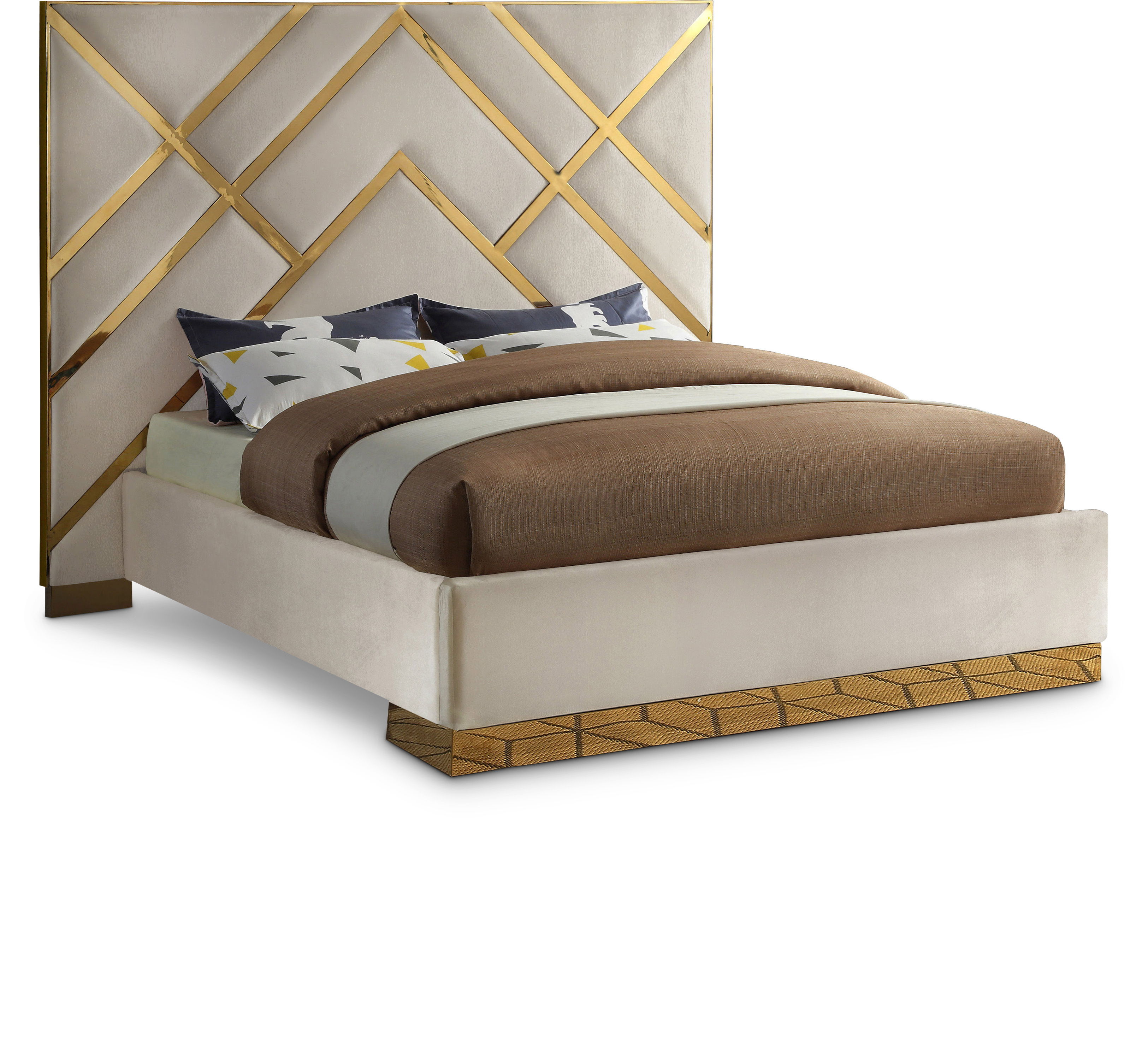 Vector - King Bed - Cream