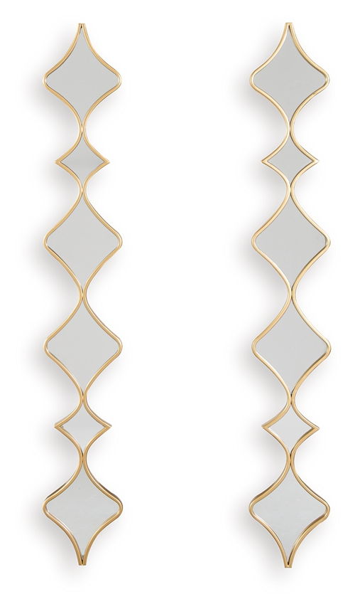 Harriswood - Accent Mirror Set (Set of 2) - Gold Finish, gold