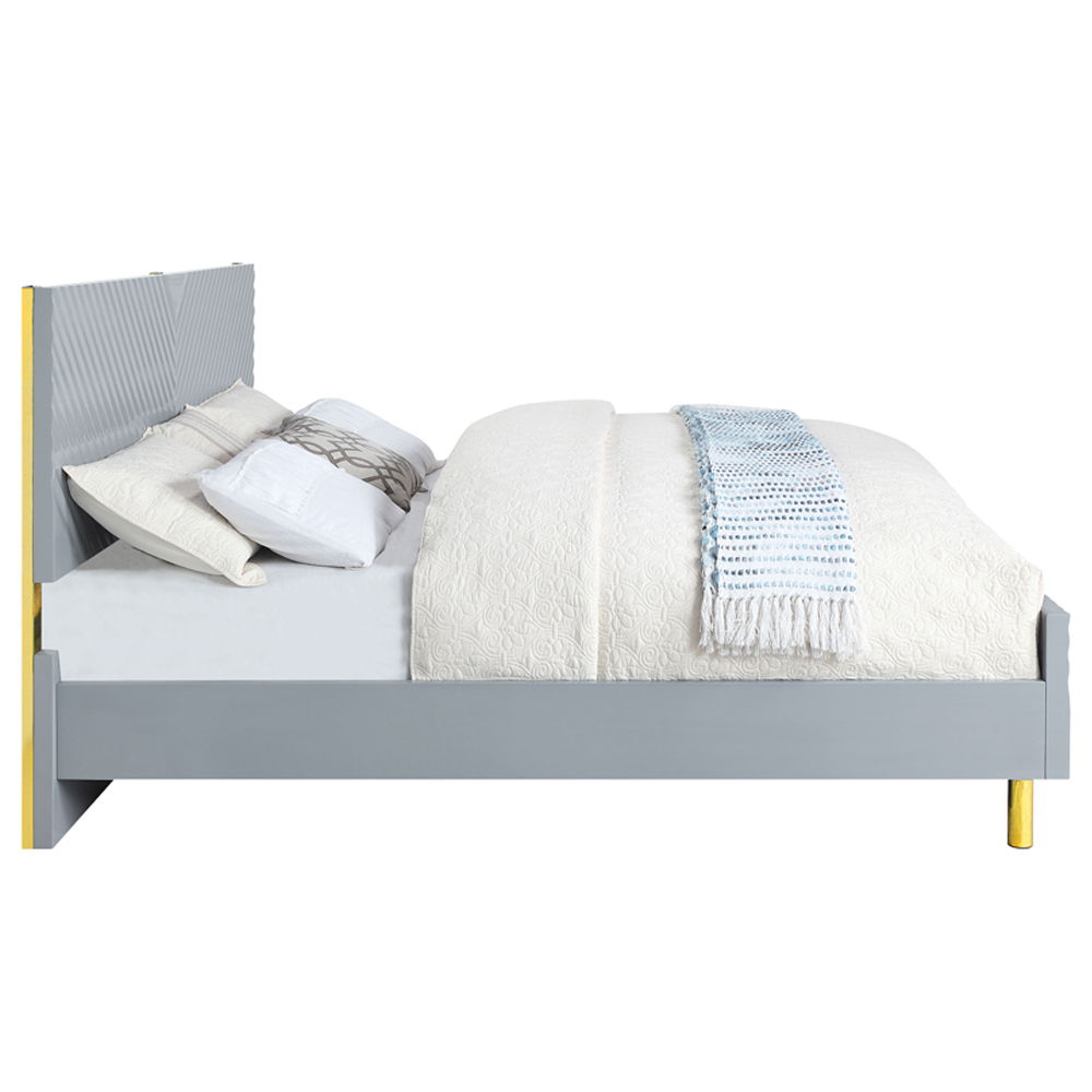 Gaines - Queen Bed - Gray High Gloss, gray, view 3