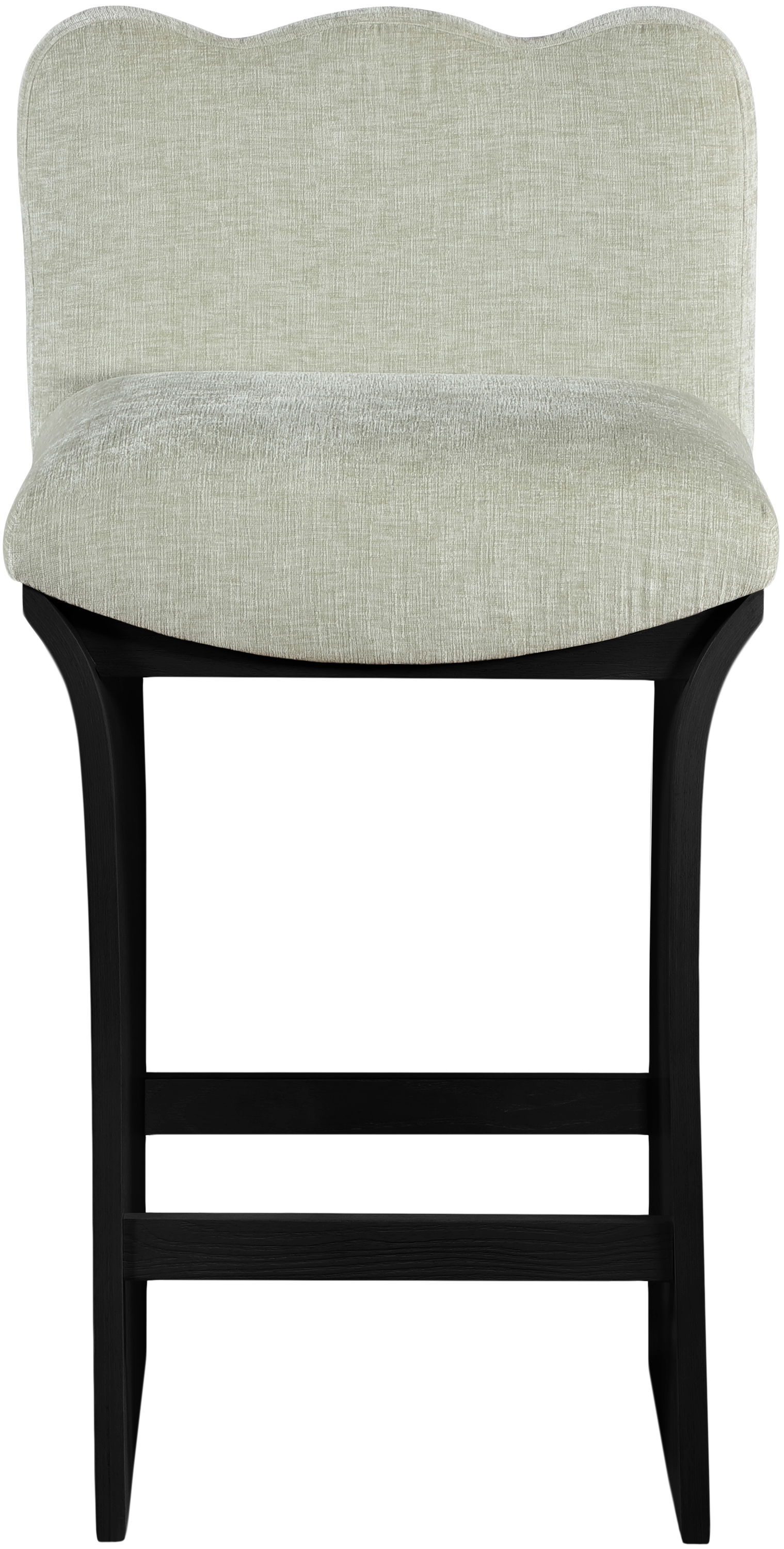 Shaw - Chenille Fabric Upholstered Counter Stool - Mint