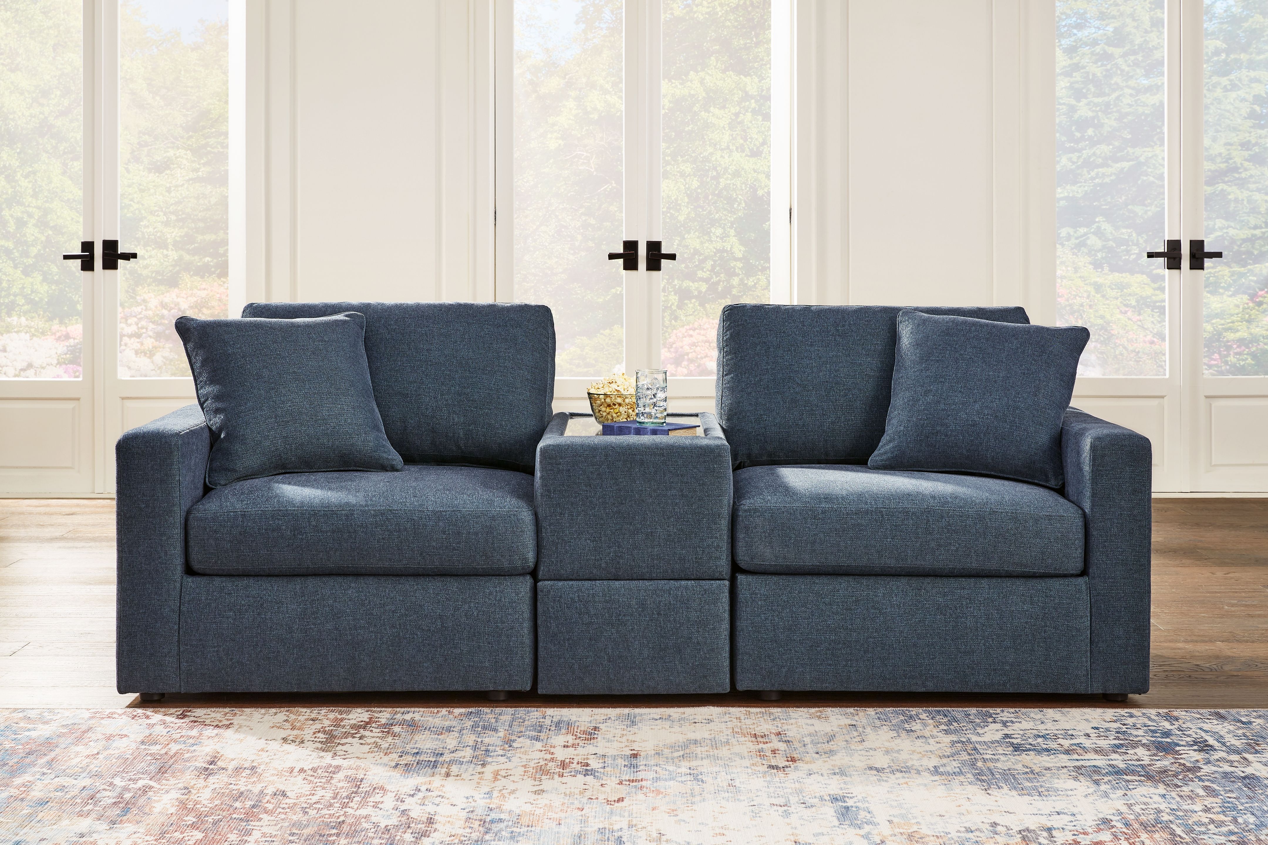 Ashley Furniture Modmax - 3-Piece Sectional Sofa With Storage Console - Ink - Image 3