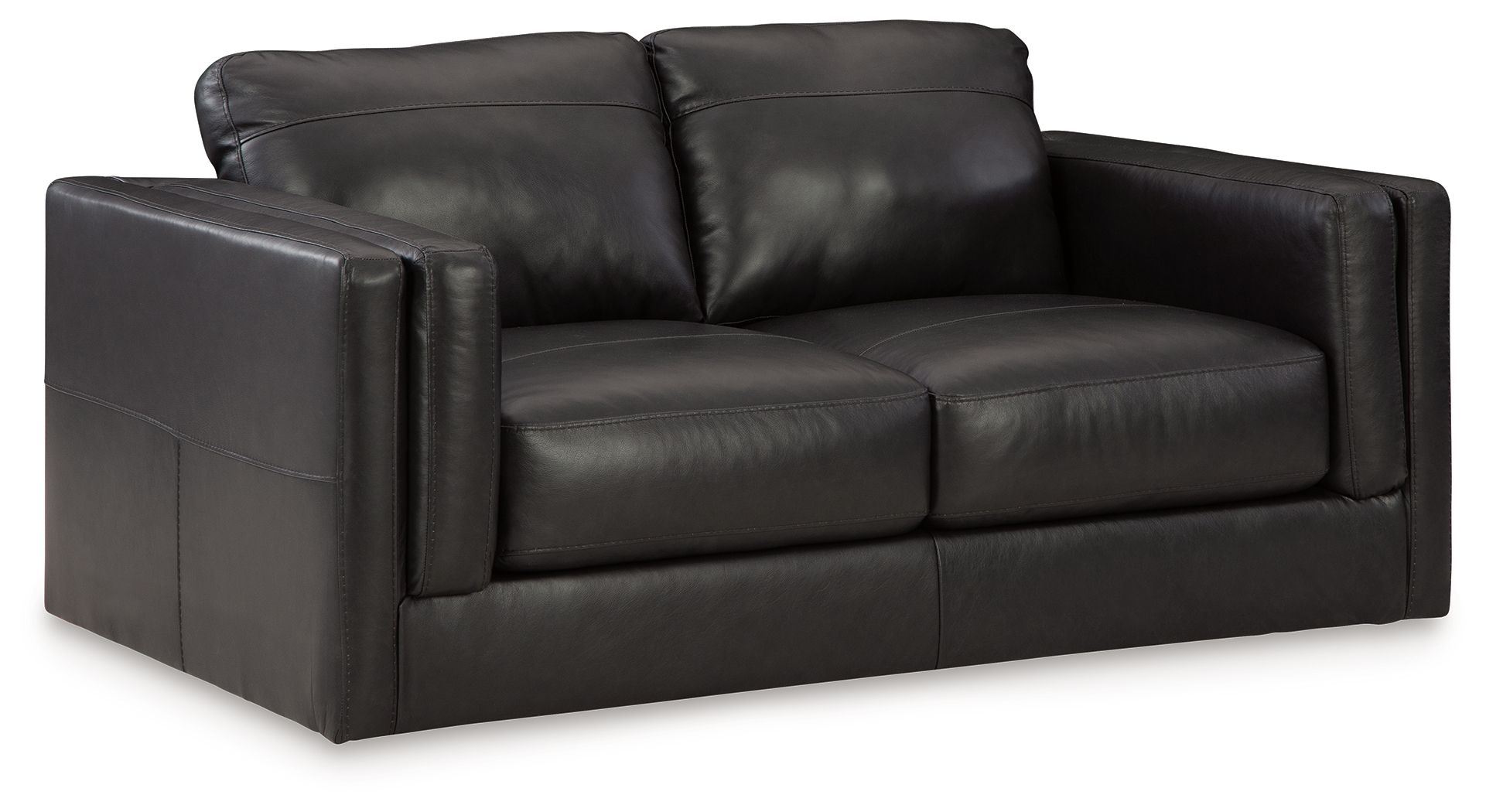 Ashley Furniture Amiata - 4 Pc. - Sofa, Loveseat, Chair And A Half, Ottoman - Onyx - Image 5