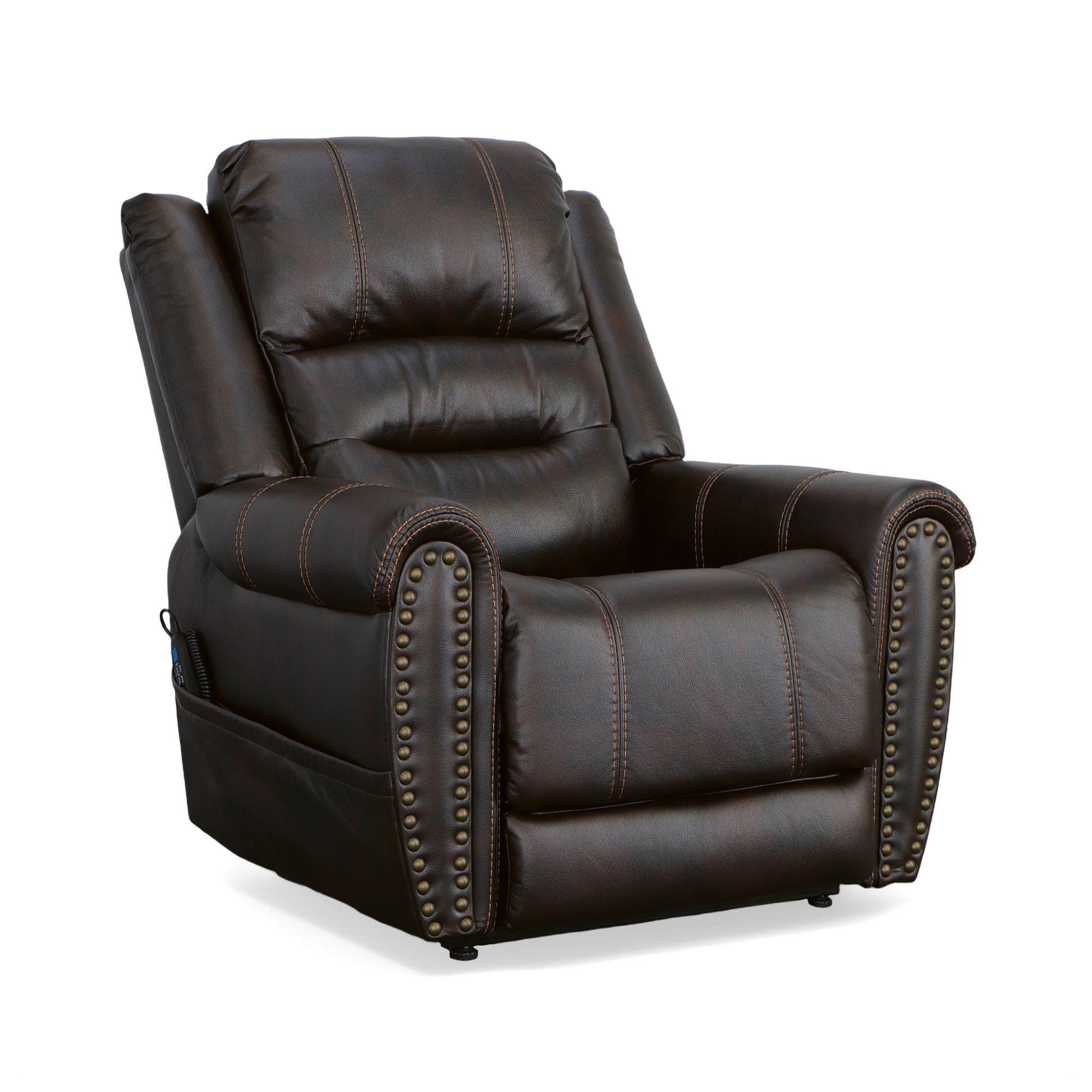 Oscar - Power Lift Recliner With Right-Hand Control & Power Headrest - Molasses, dark brown, view 2