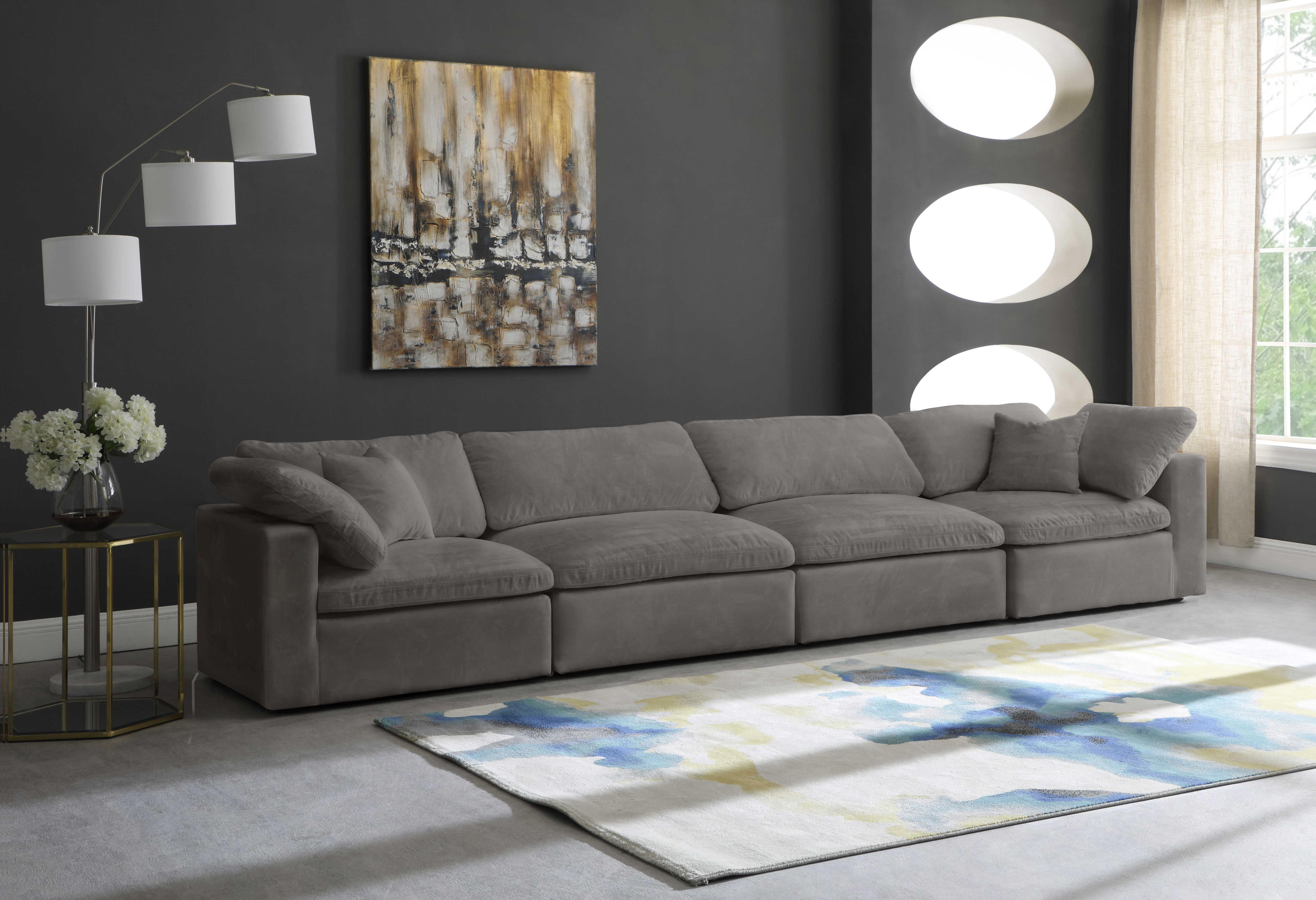 Cozy - Modular 4 Piece Sofa - Gray