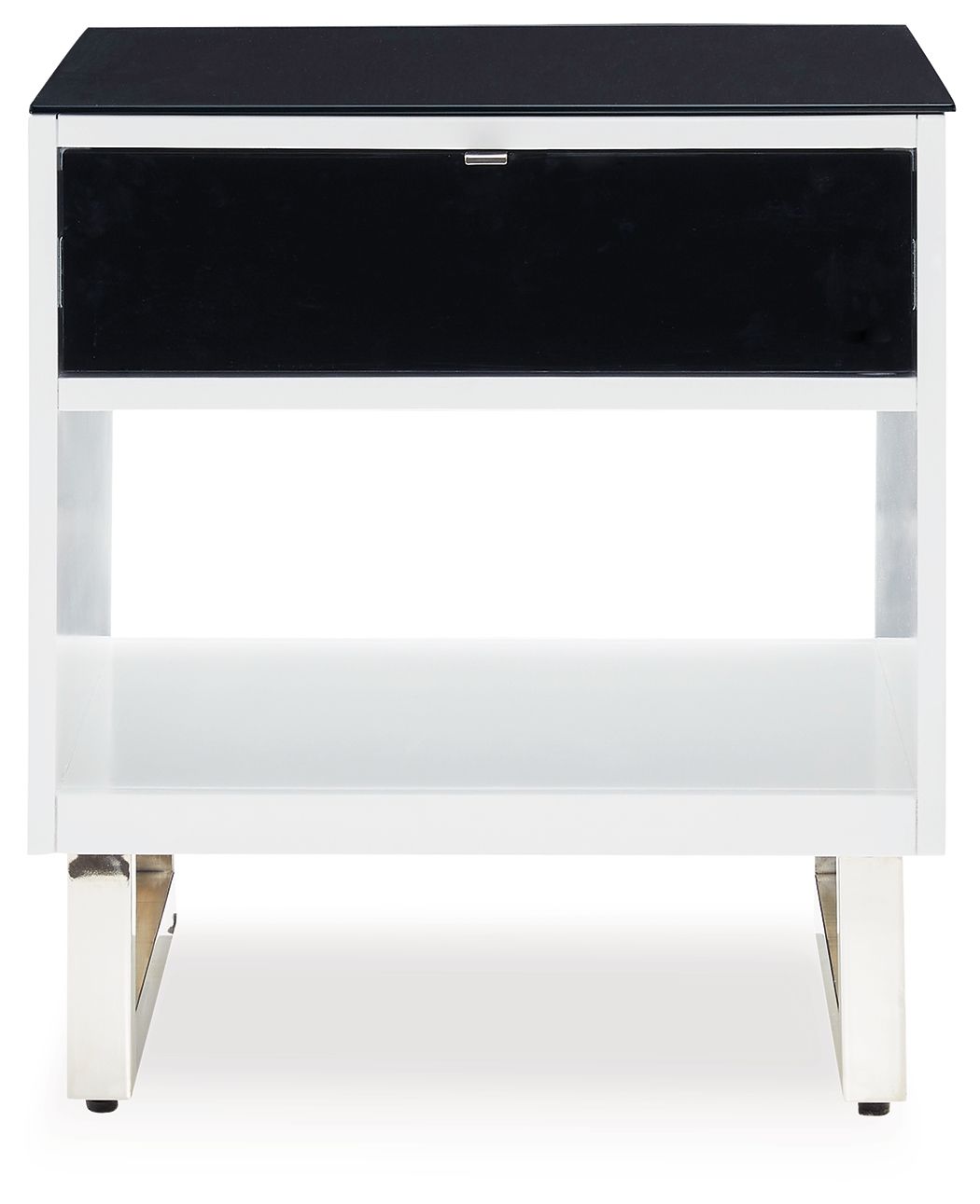 Ashley Furniture Gardoni - Rectangular End Table - White / Black - Image 4