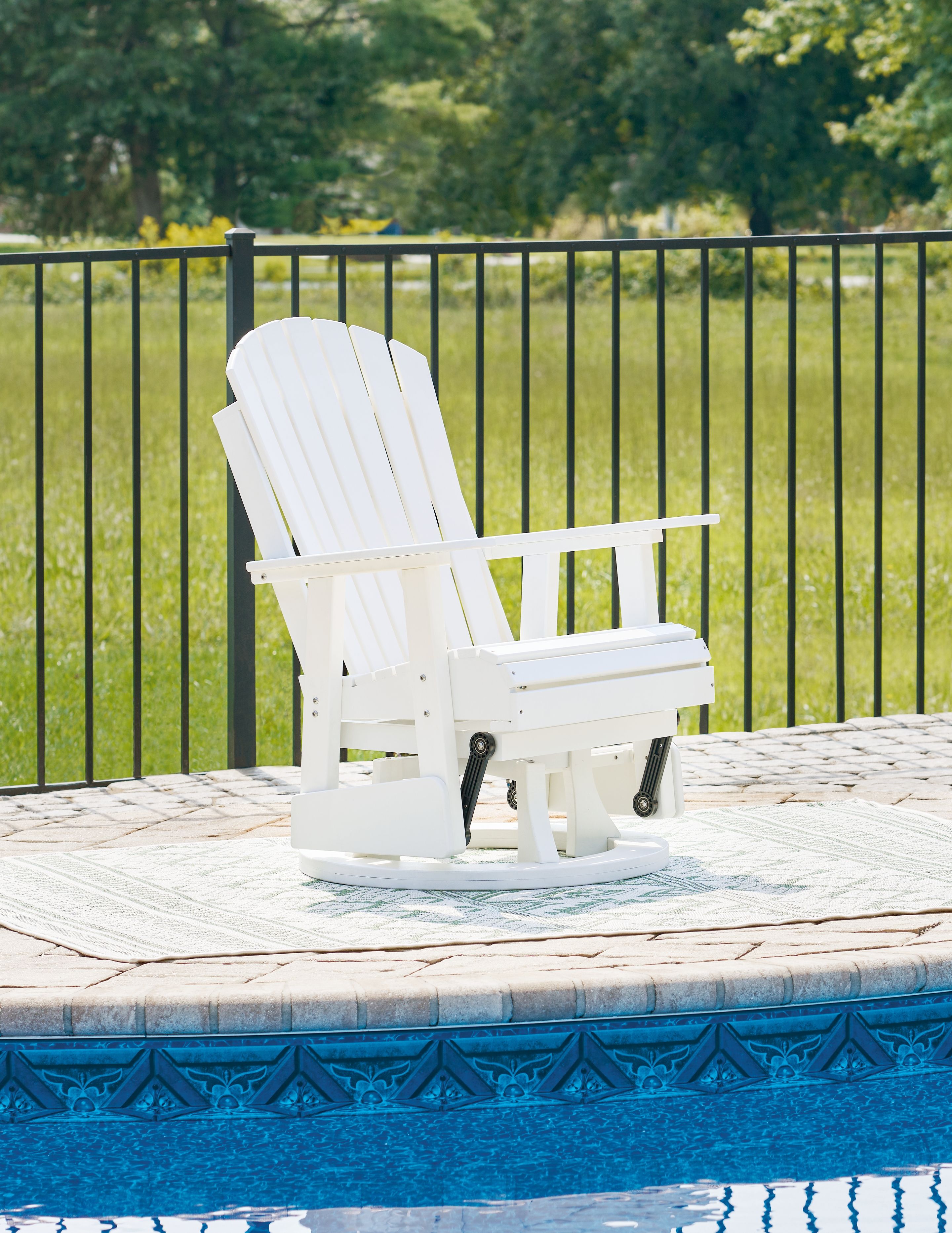 Ashley Furniture Hyland Wave - Swivel Glider Chair - White - Image 2