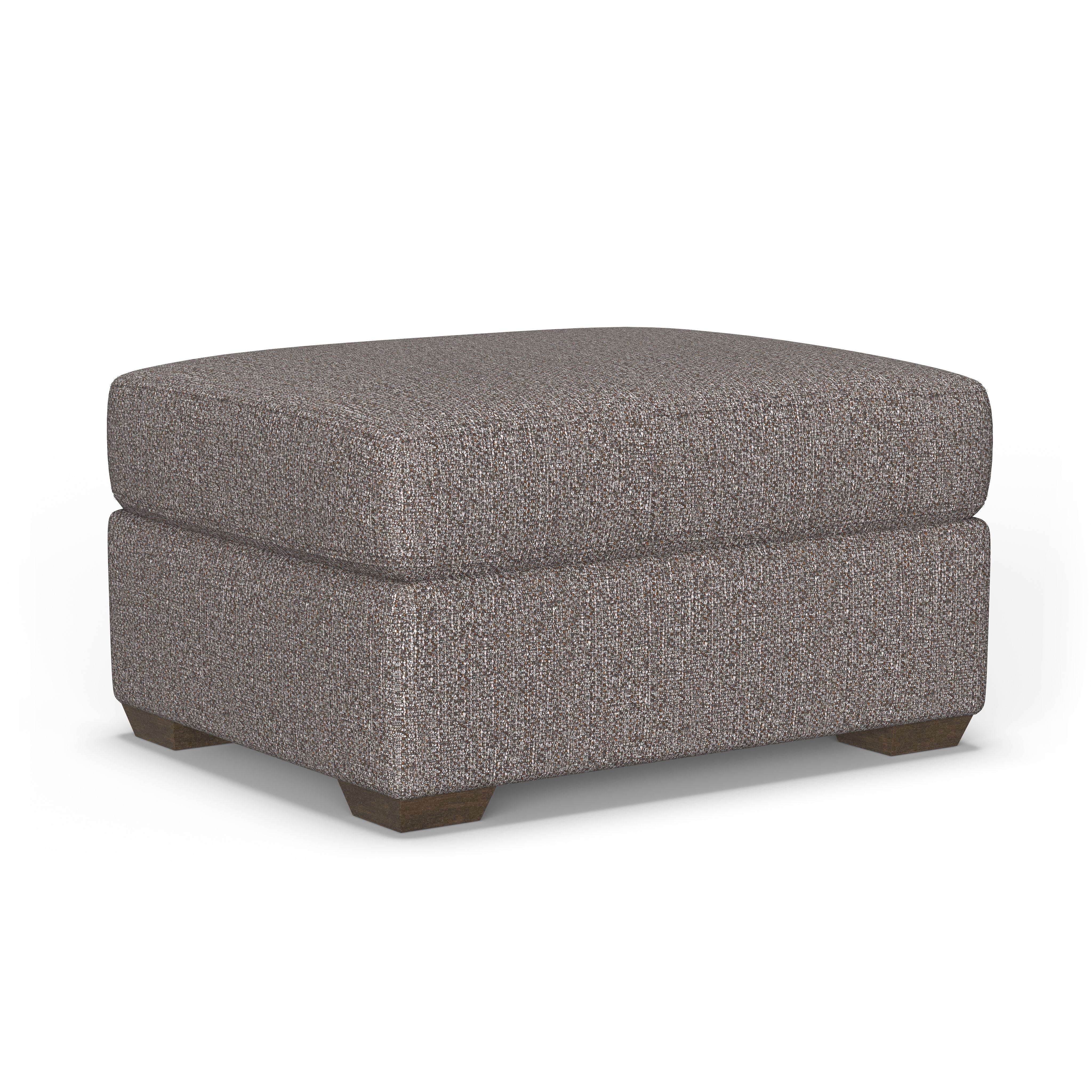 Randall - Fabric Ottoman, white, view 3