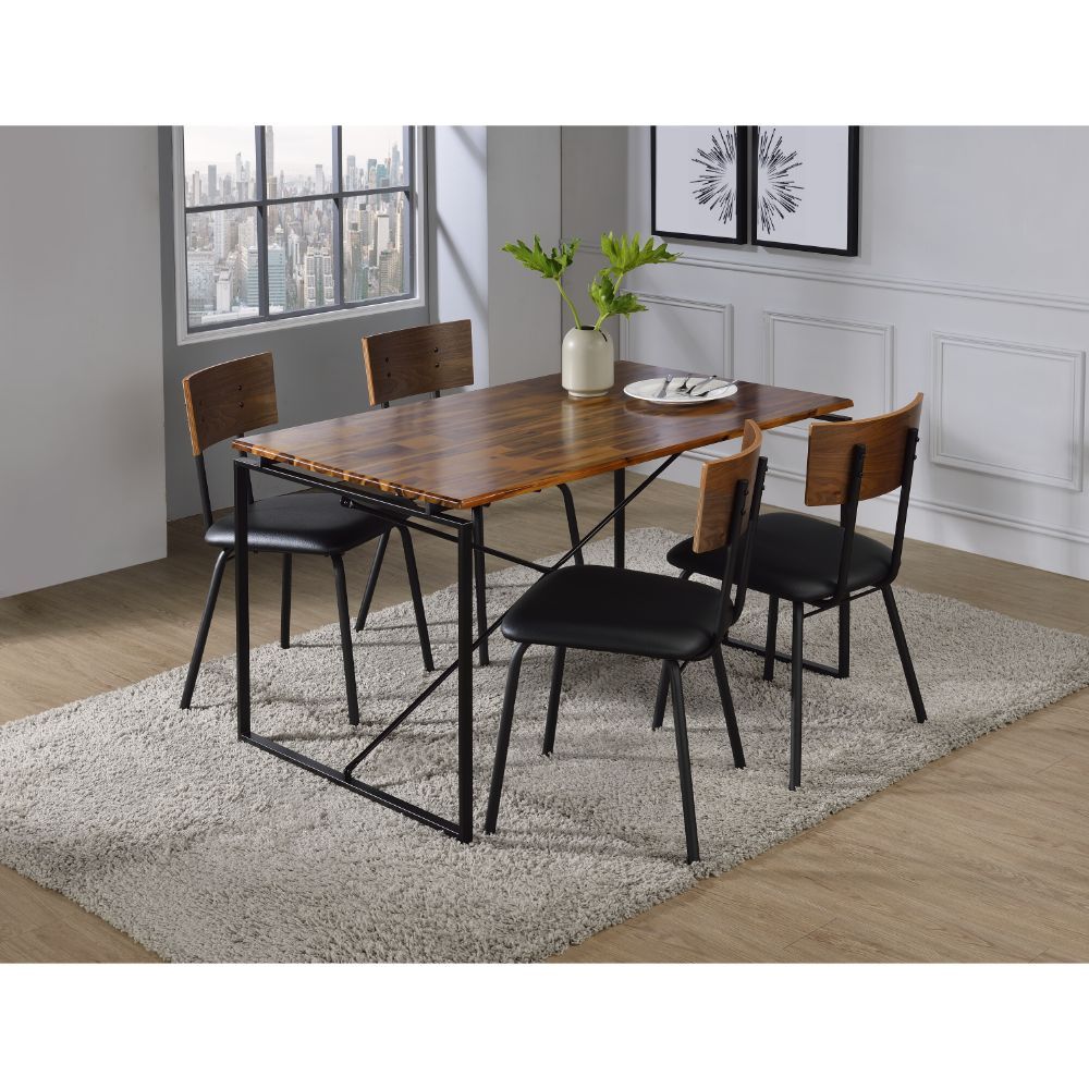 Jurgen - Dining Table - Oak & Black, black, view 3