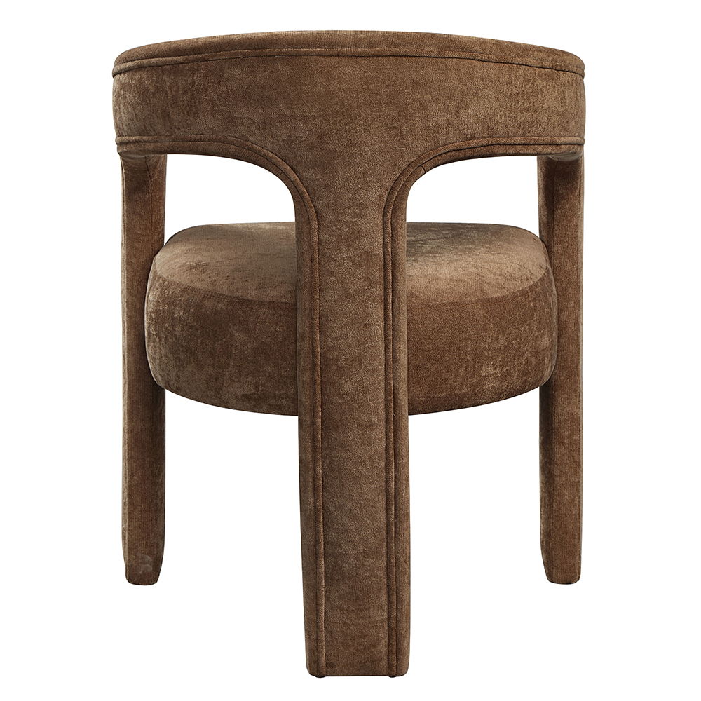 Leonardo - Arm Chair (Set of 2) - Brown Linen, dark brown, view 4