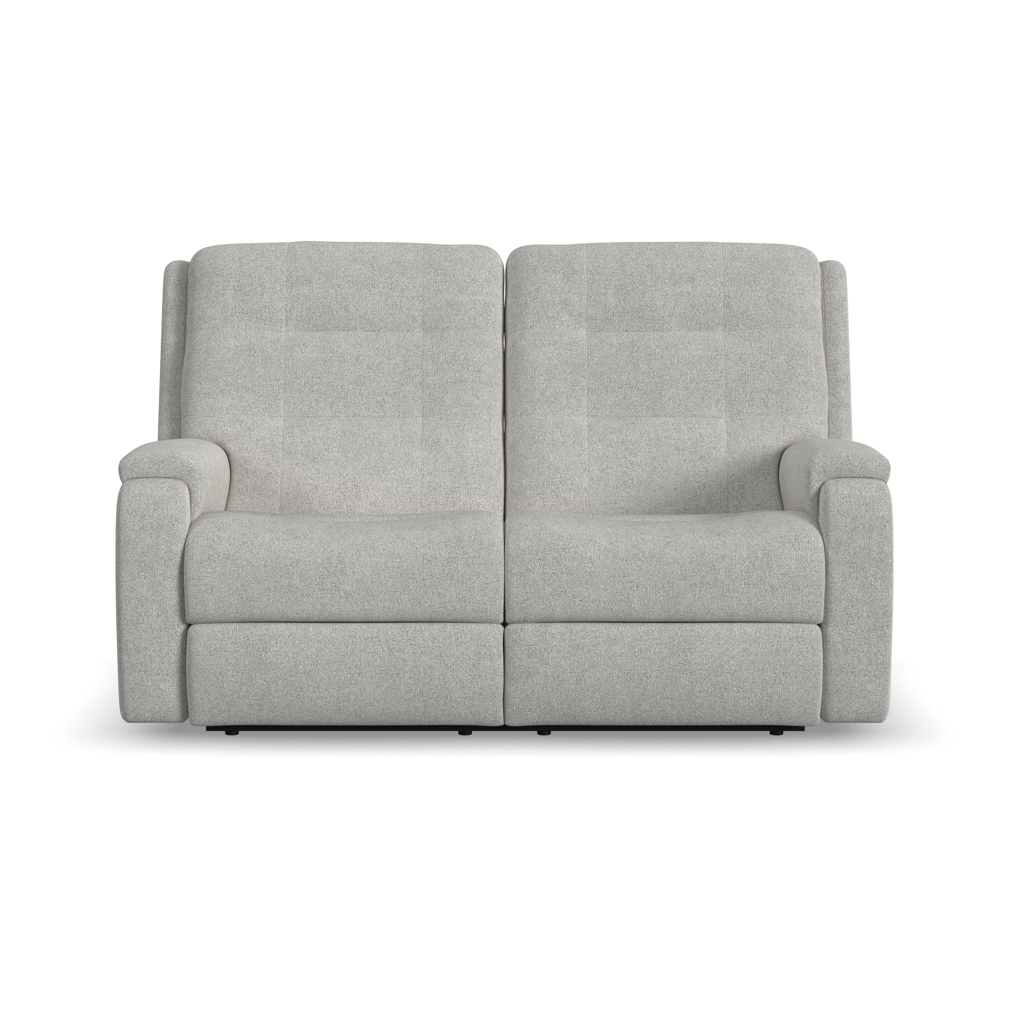 Arlo - Transitional Fabric Reclining Loveseat, dark gray, view 4
