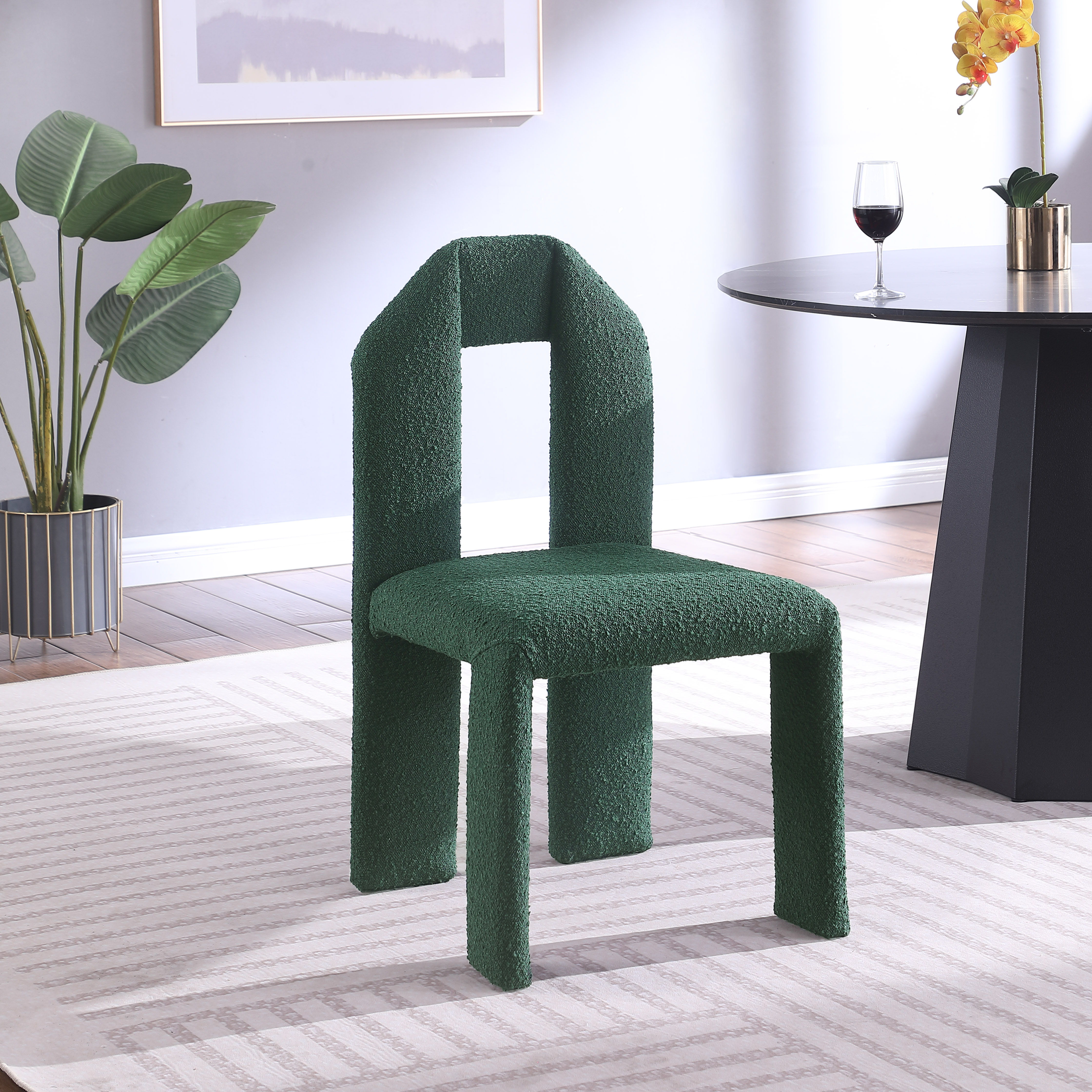 Bennett - Boucle Dining Chair (Set of 2) - Green