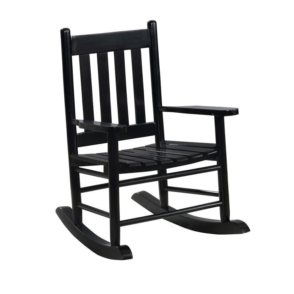Slat Back Youth Rocking Chair Black Image