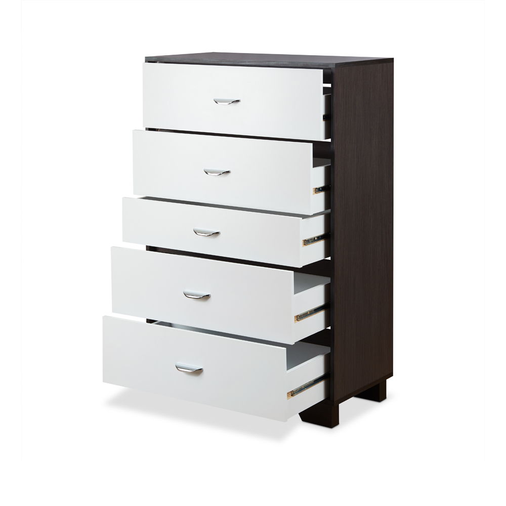 Eloy - Chest - White & Espresso, black, view 3