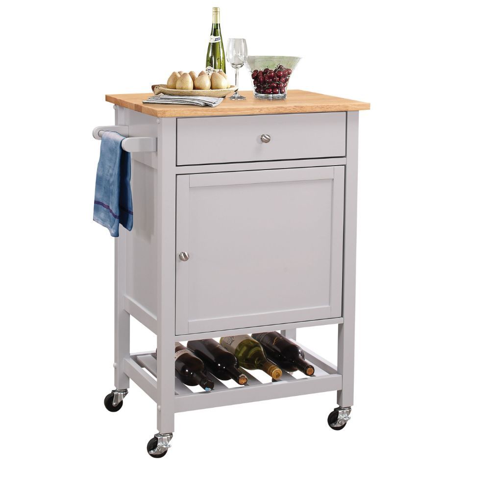 Hoogzen - Kitchen Cart - Natural & Gray Image