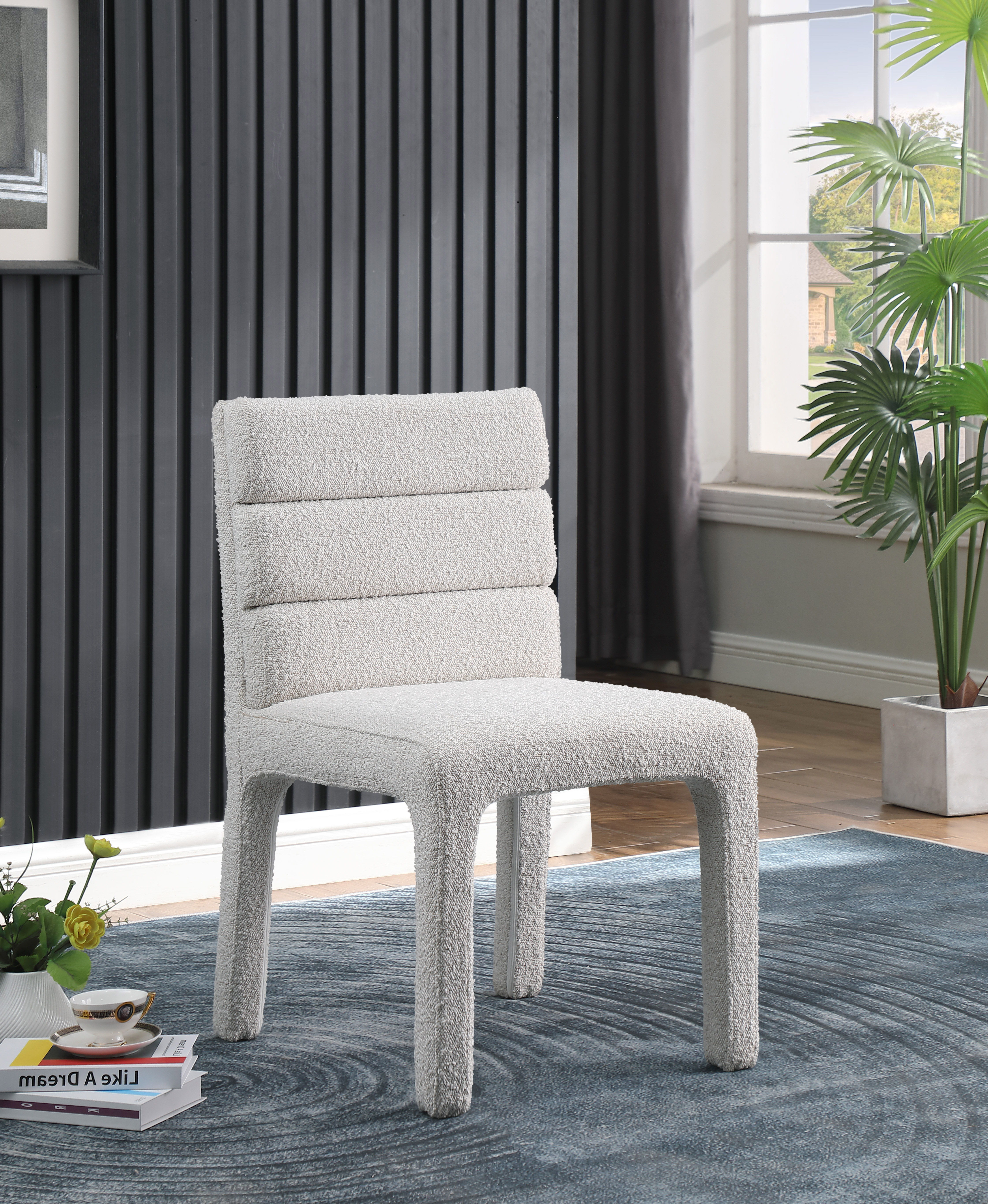 Kai - Boucle Dining Chair (Set of 2) - Cream