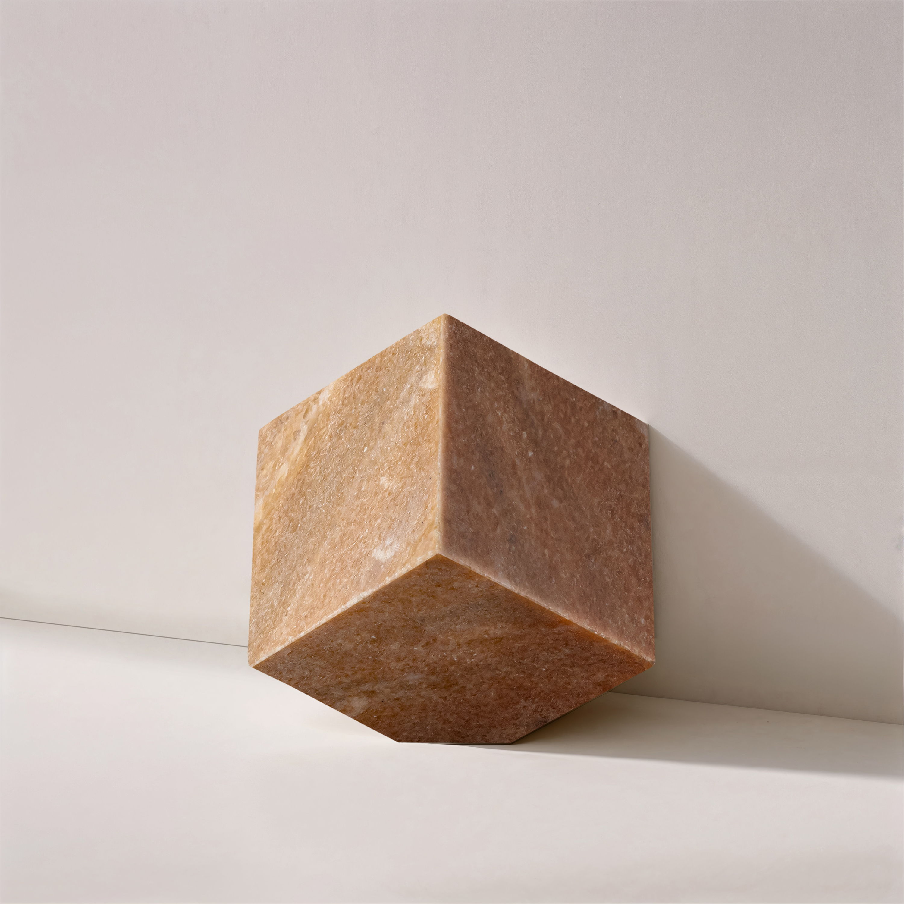 Block - Marble Decorative Cube - Pink