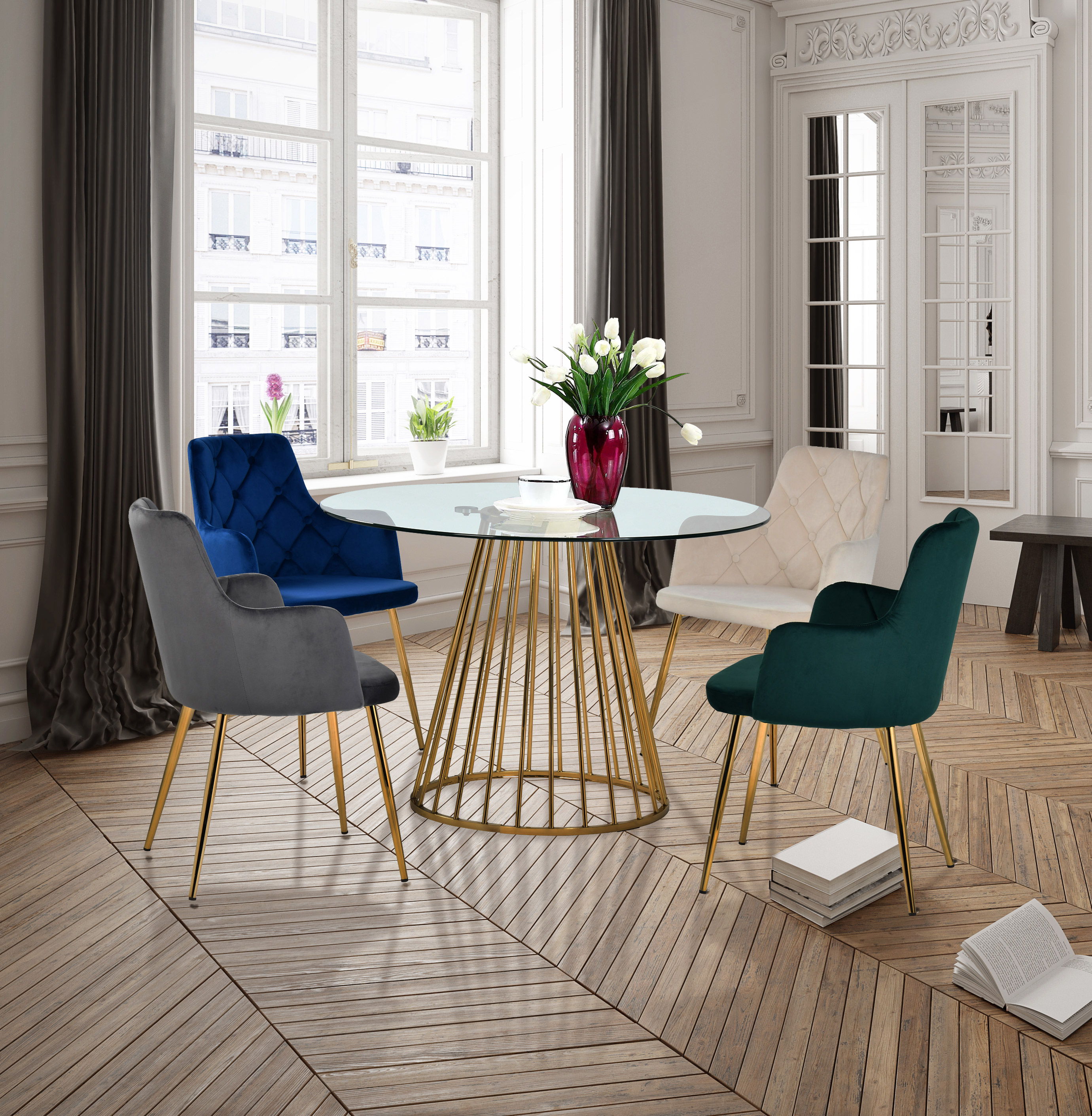Gio - Metal Dining Table - Gold