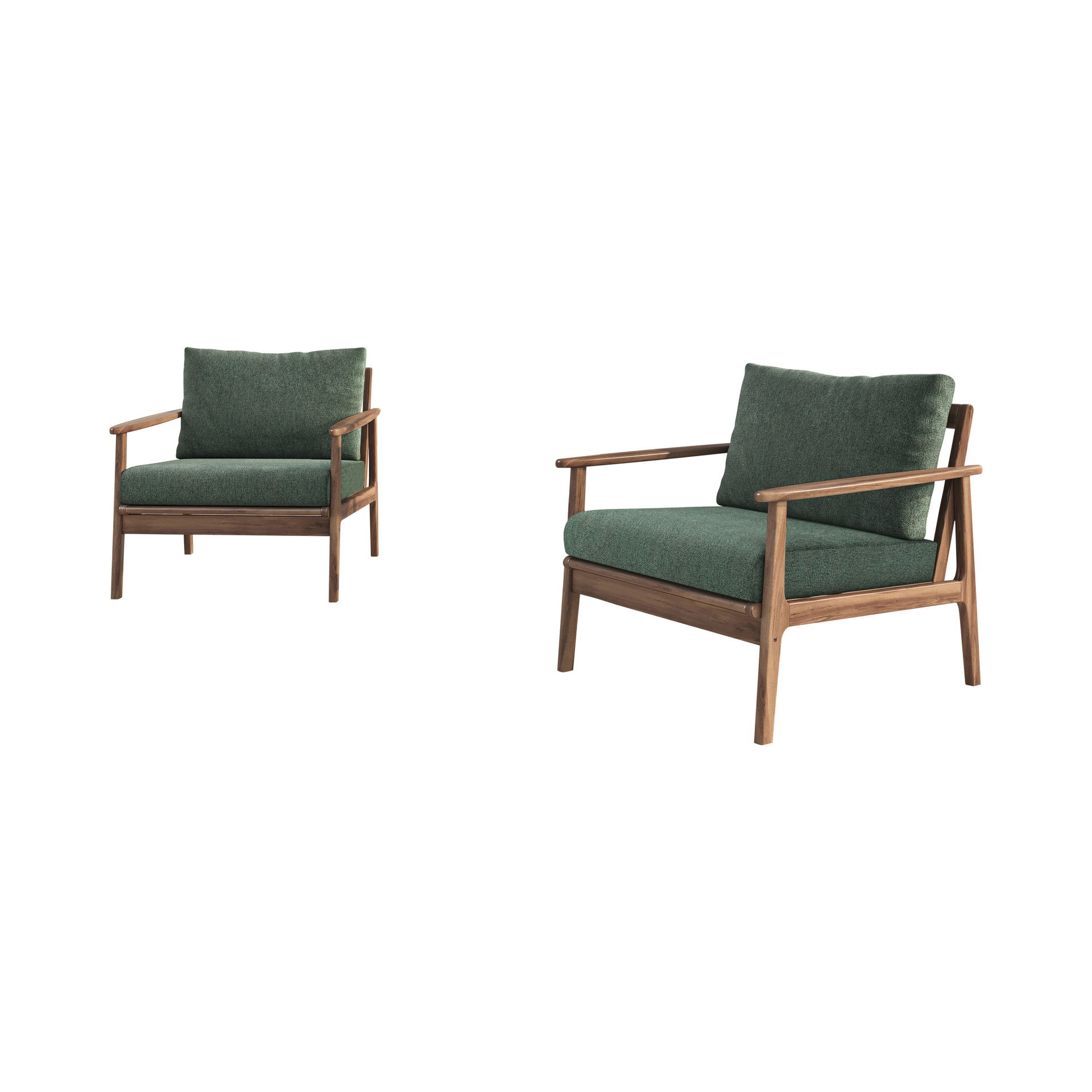 Ashton - Patio Club Chair (Set of 2) - Moss, light brown, view 7
