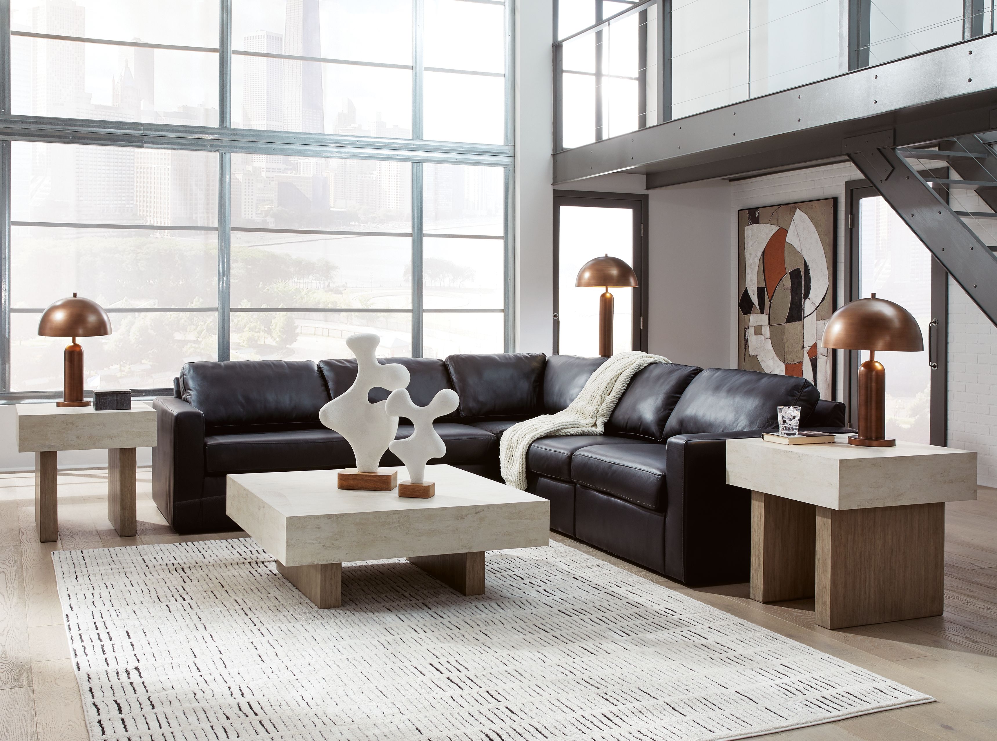 Ashley Furniture Modmax II - 5-Piece Sectional - Black - Image 4