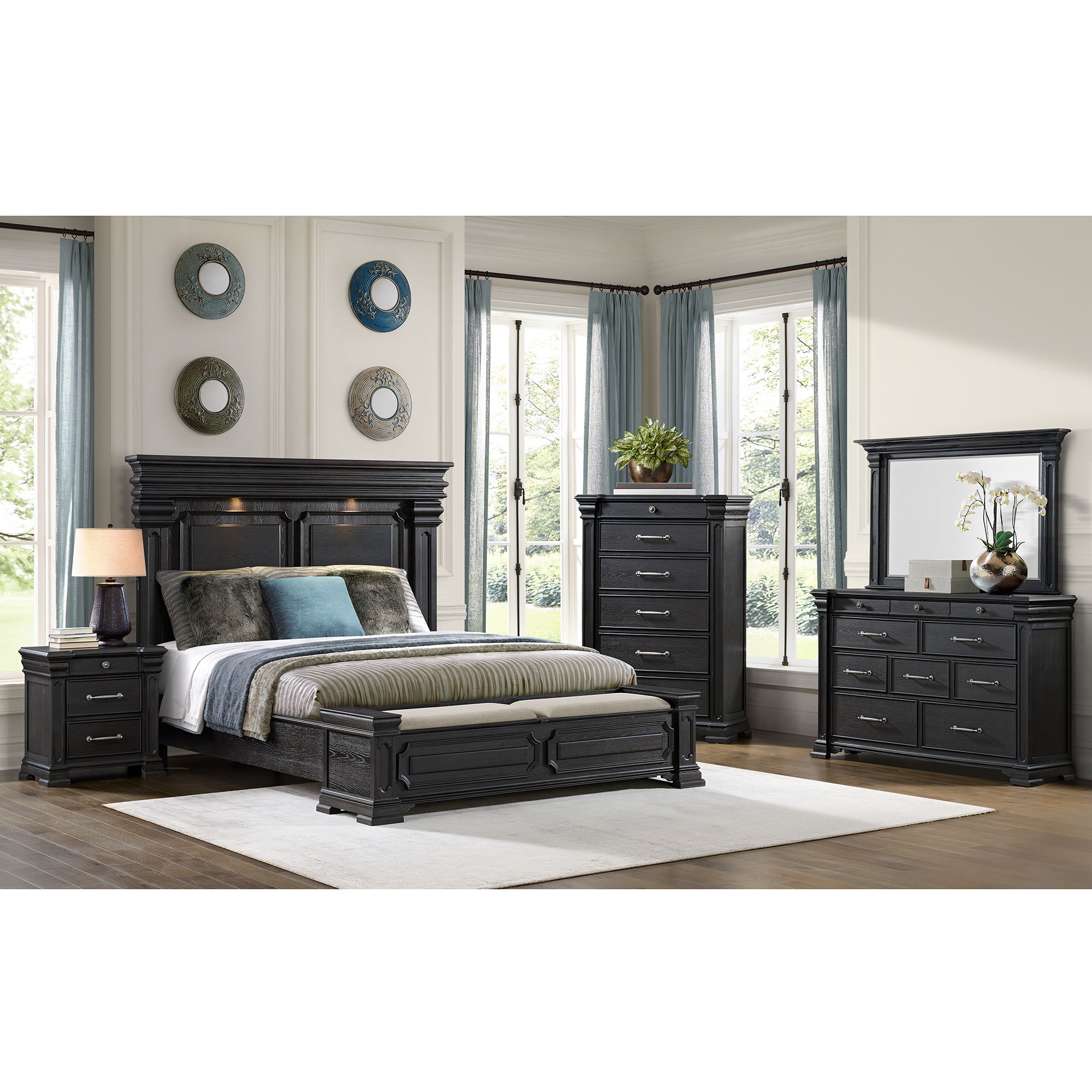 Kings Court - Queen Storage Bed - Black