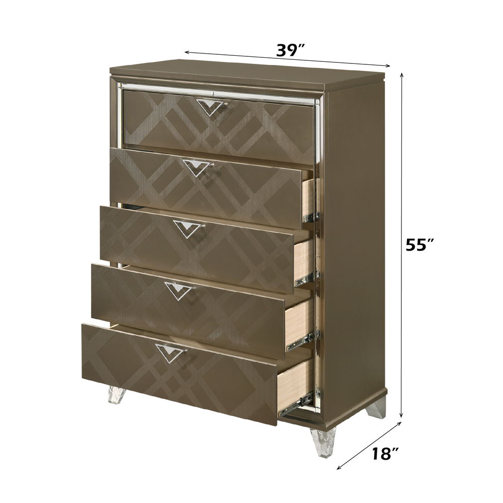Skylar - Chest - Dark Champagne, dark brown, view 3