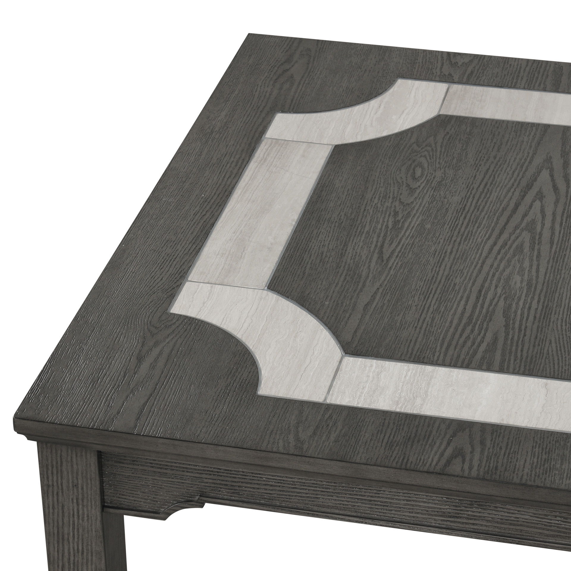 Lisbon - Rectangle Dining Table - Gray, dark gray, view 5
