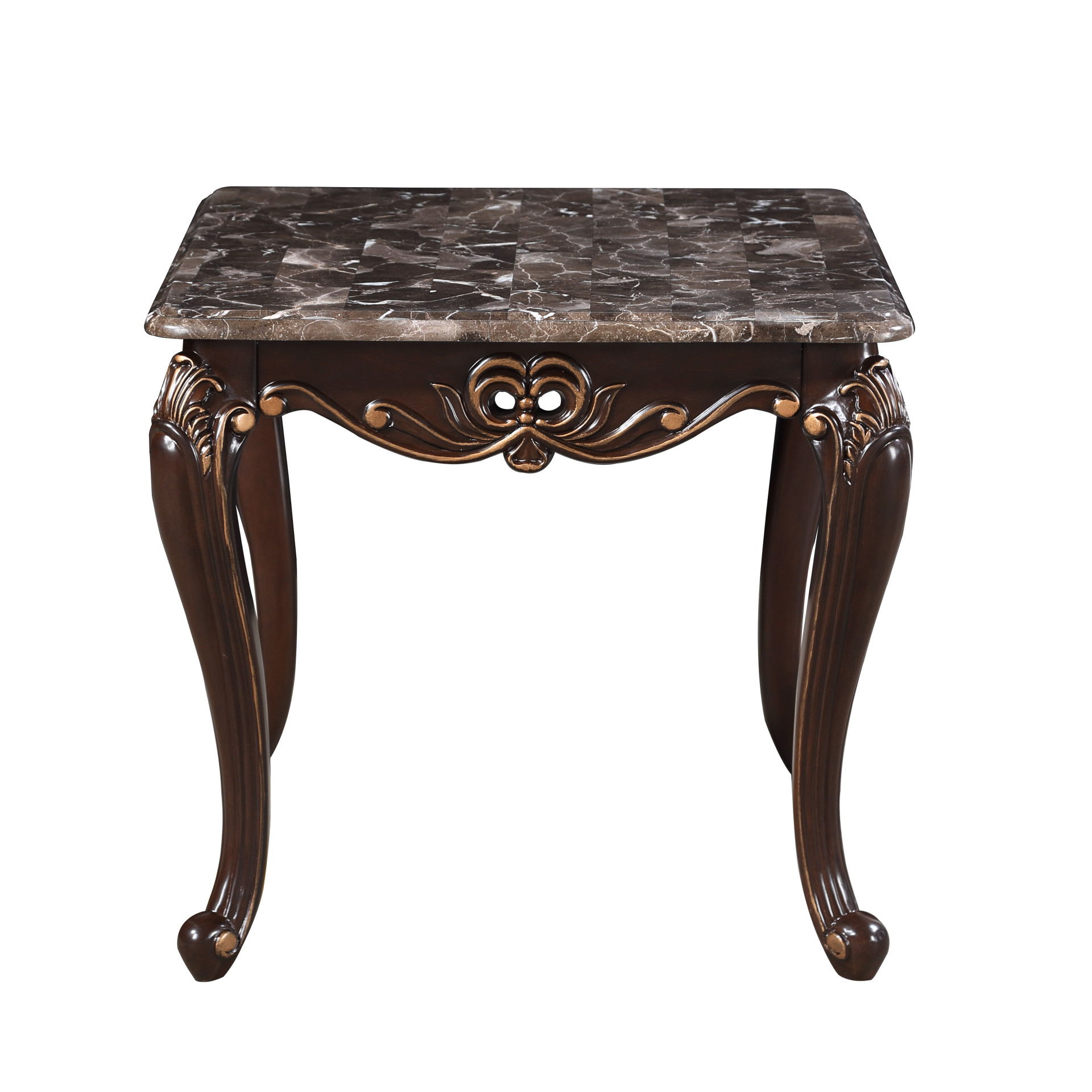 Constantine - End Table - Red / Cherry, dark brown, view 4