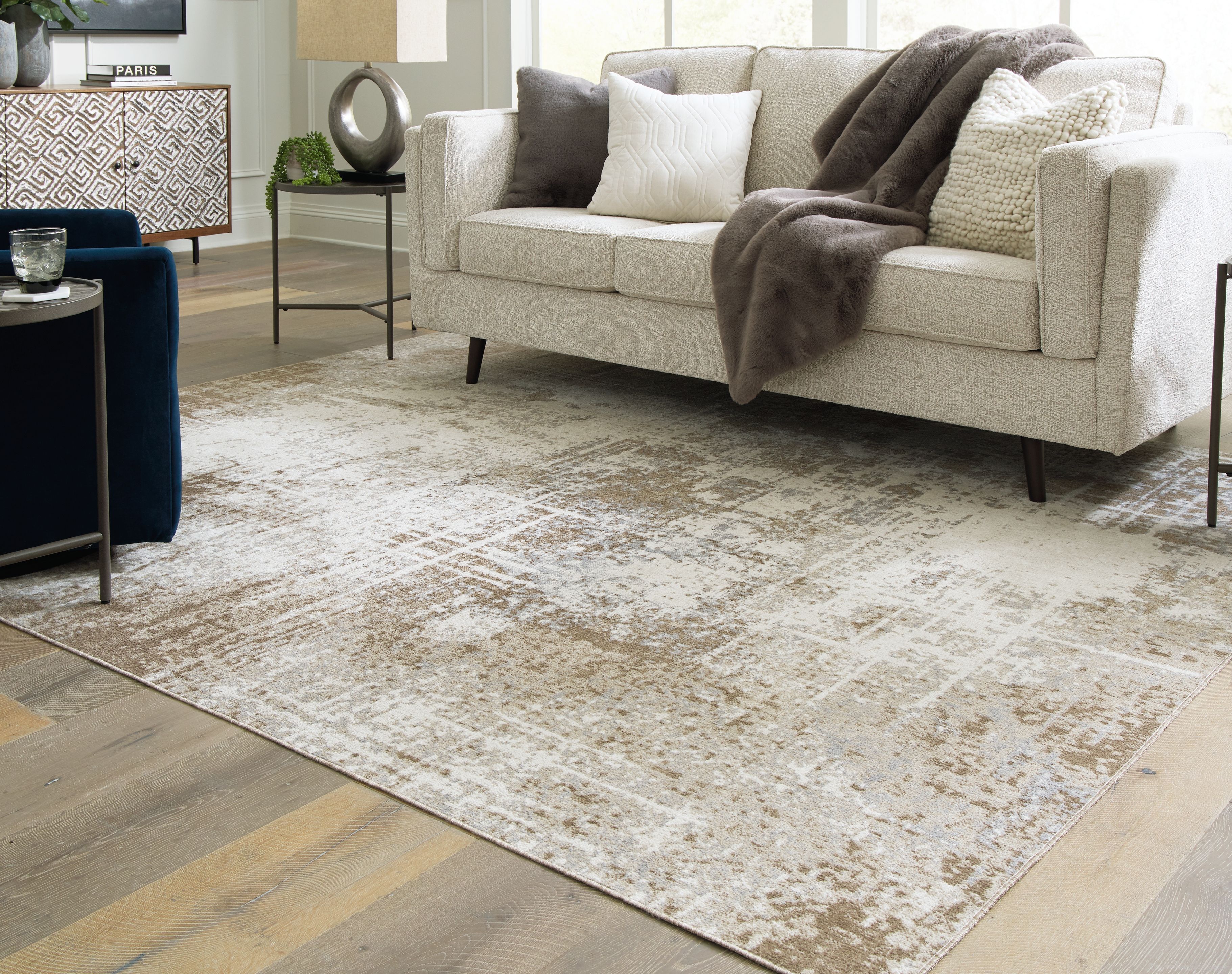 Grifflain - 8' x 10' Rug - Tan / Brown / Gray