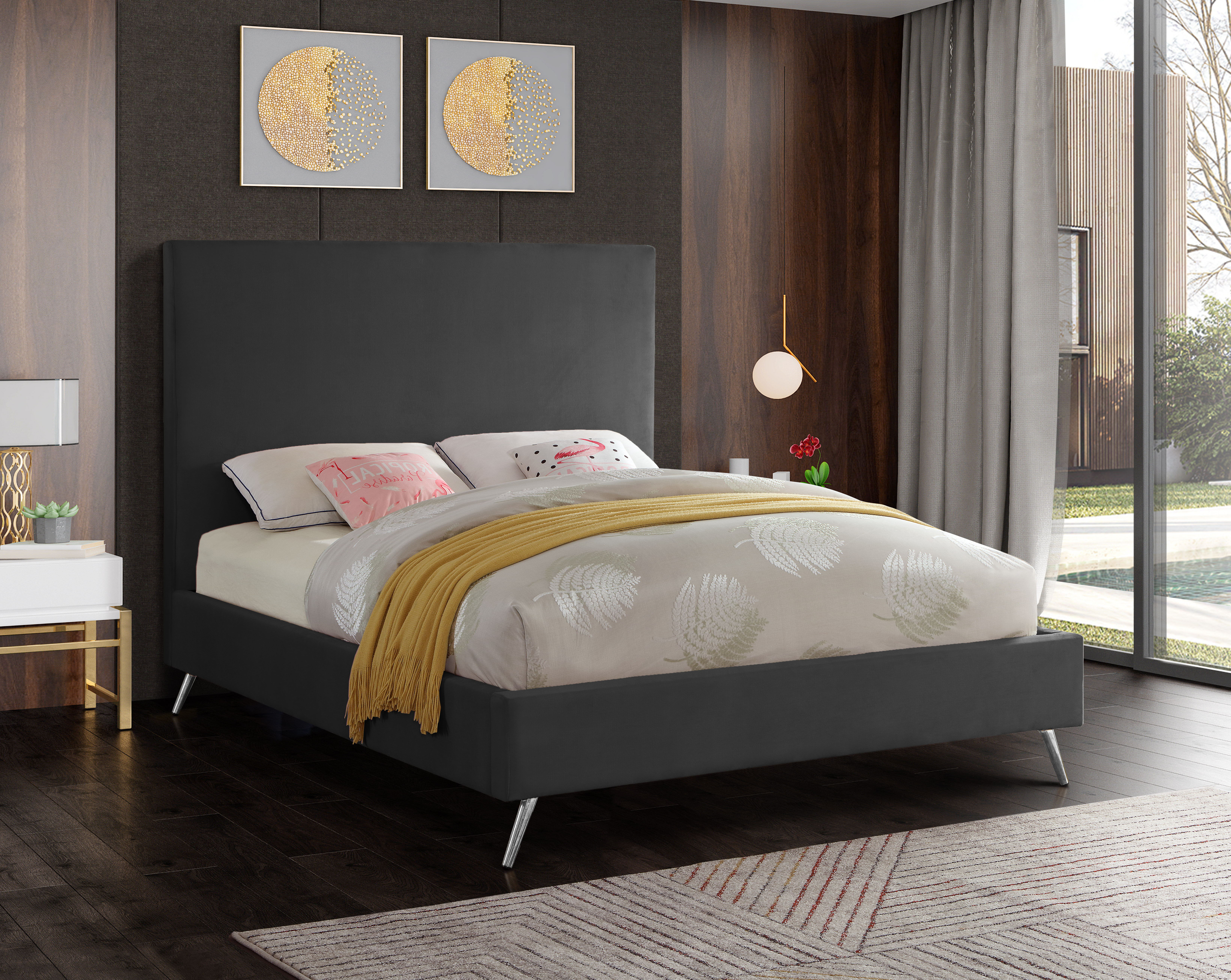 Jasmine - Queen Bed - Gray
