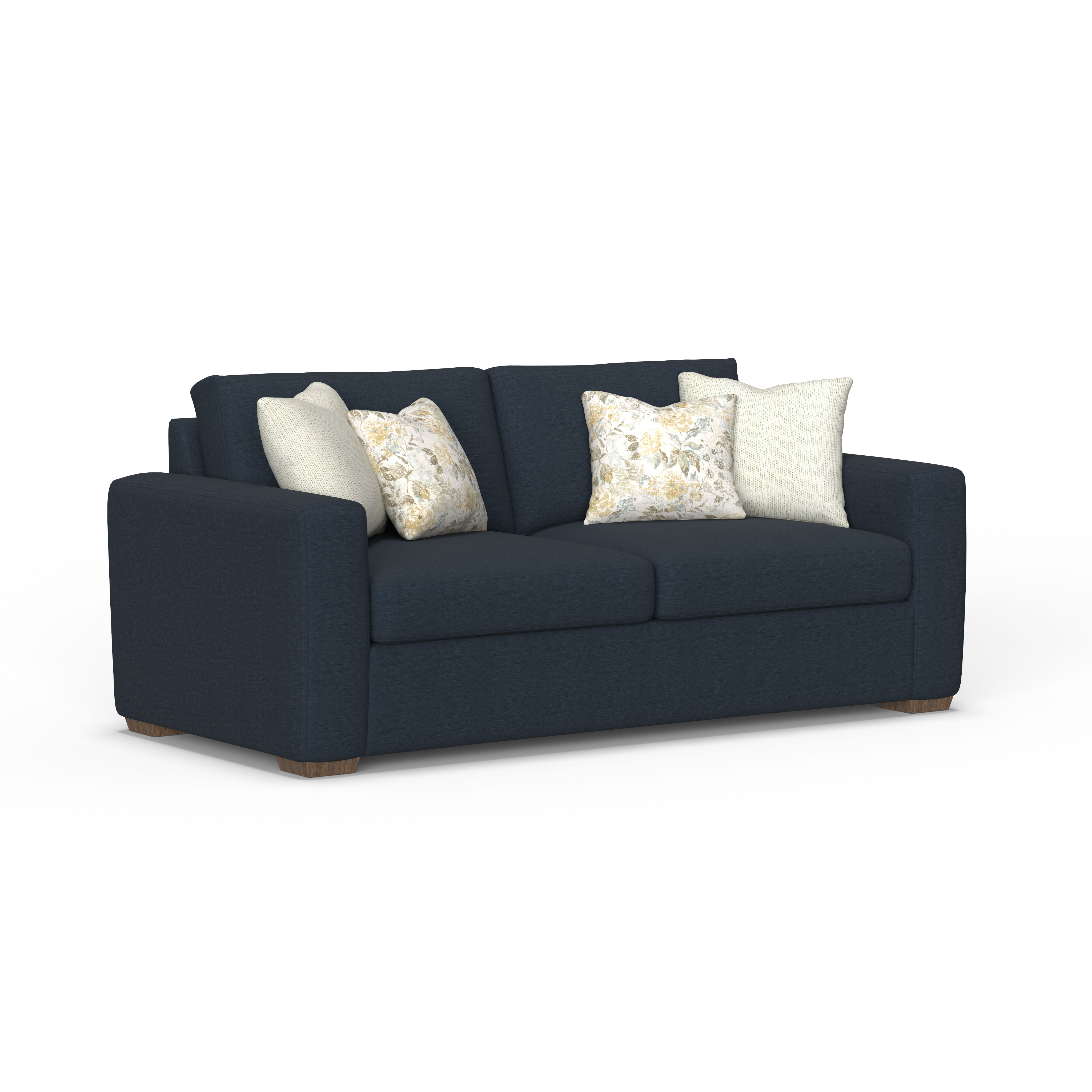 Collins - Fabric Two-Cushion Sofa, dark gray, view 3