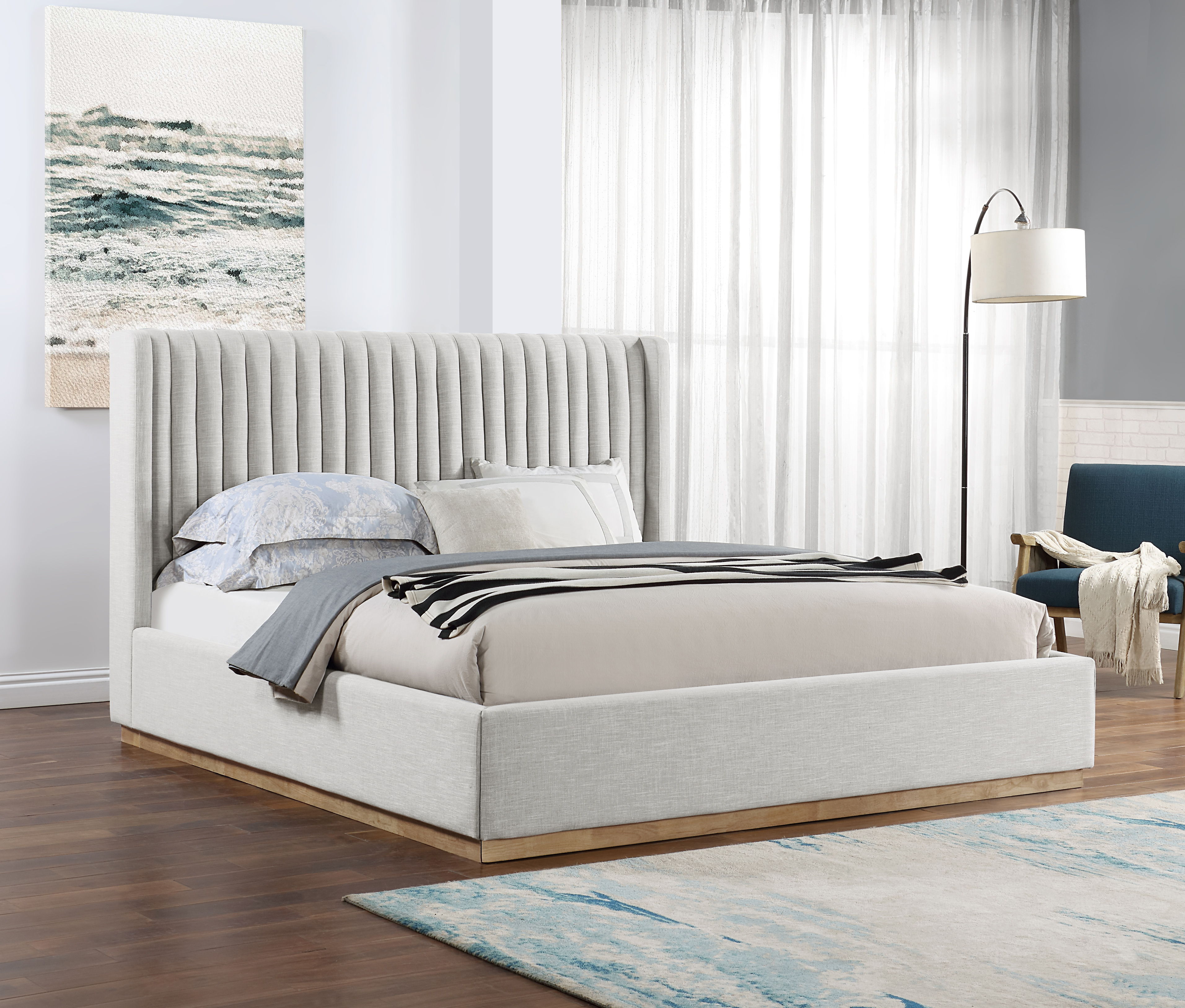 Logan - King Bed - Cream