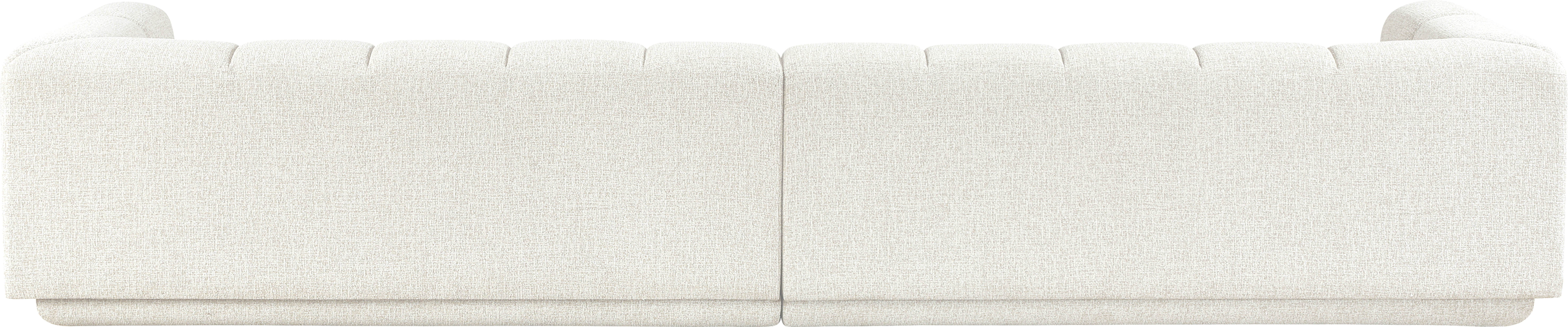 Modari - 153.5" Fabric Upholstered 2 Piece Modular Sofa - Cream