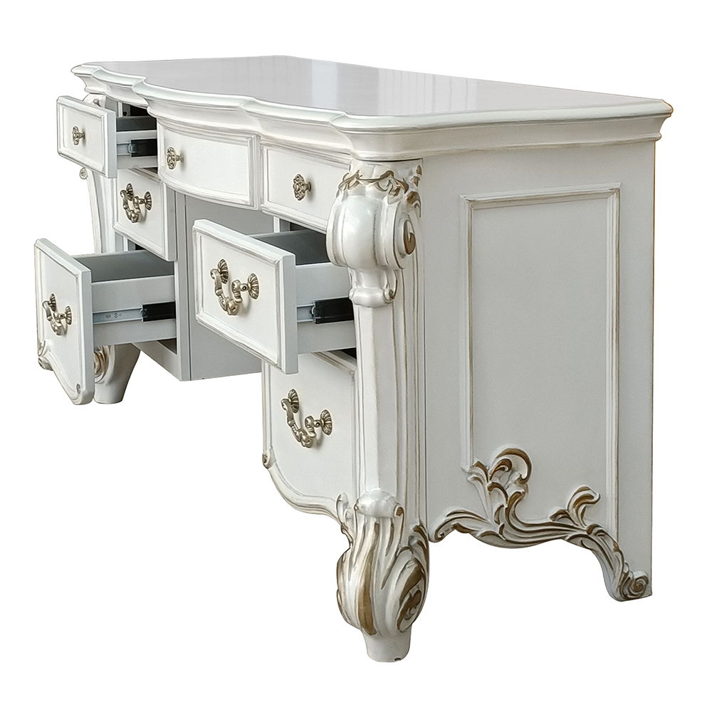 Vendome - Vanity Desk - Antique Pearl, white, view 4