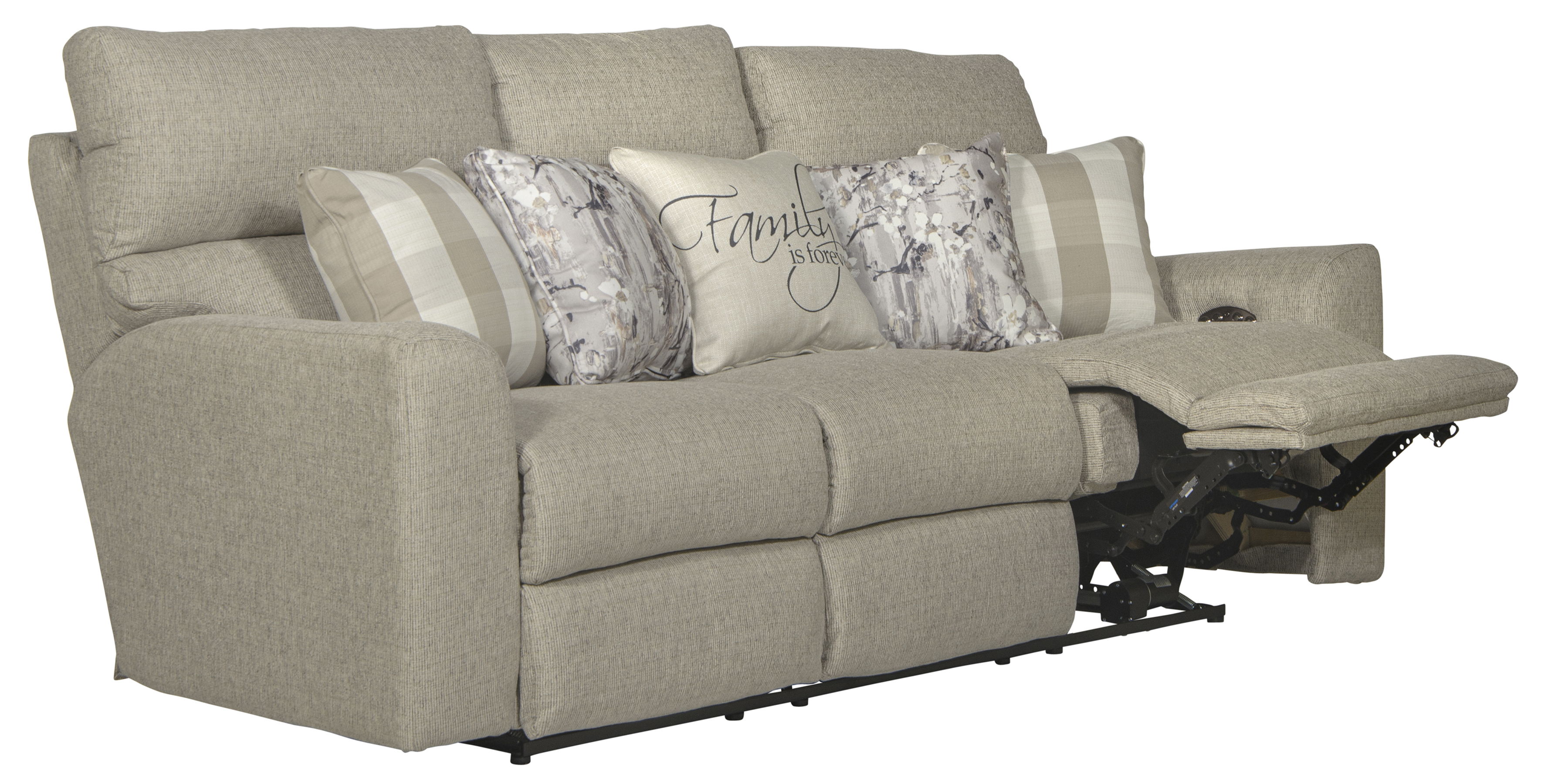 Searsport - Power Reclining Sofa With Power Adjustable Headrest - Buff / Tan