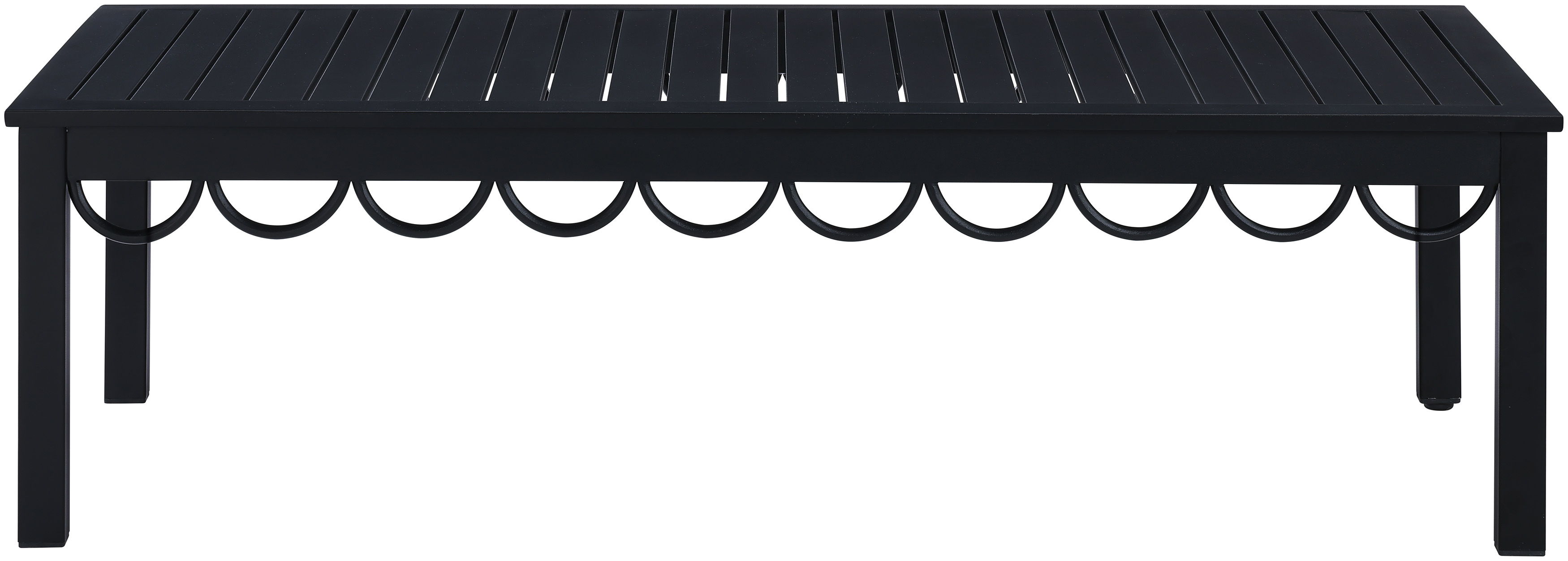 Portofino - Aluminum Outdoor Patio Coffee Table - Black