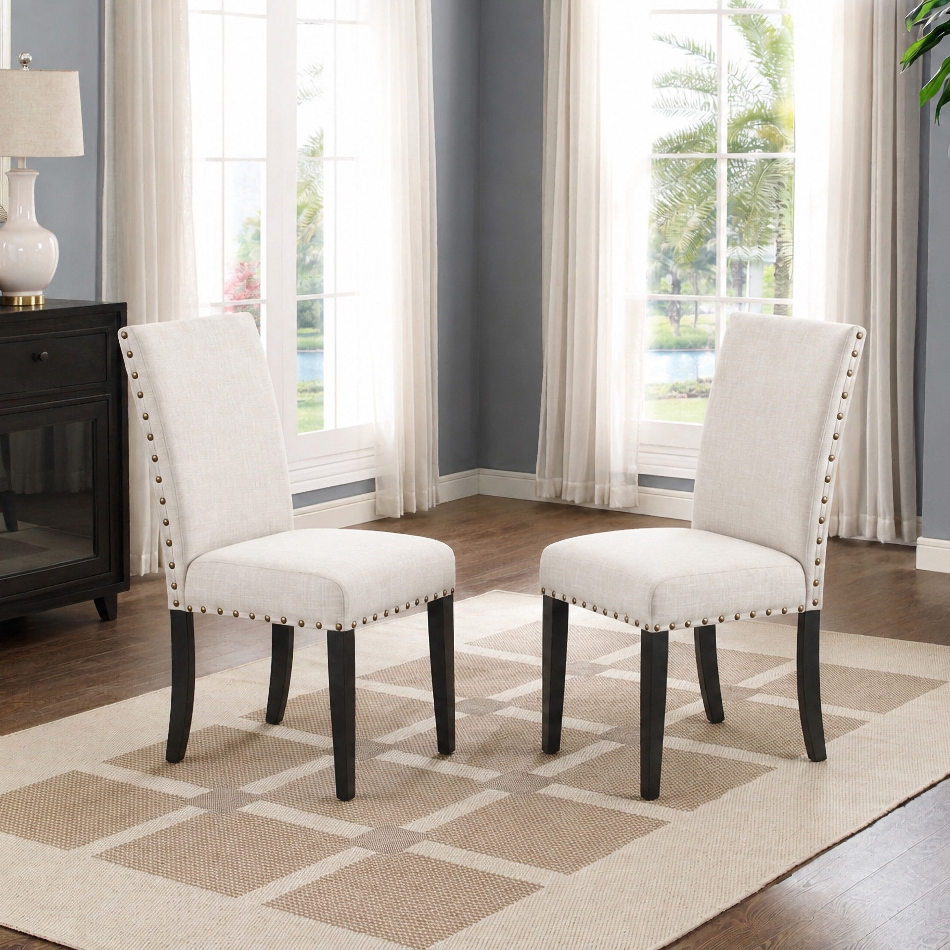 Crispin - Dining Chair (Set of 2) - Natural Beige, beige