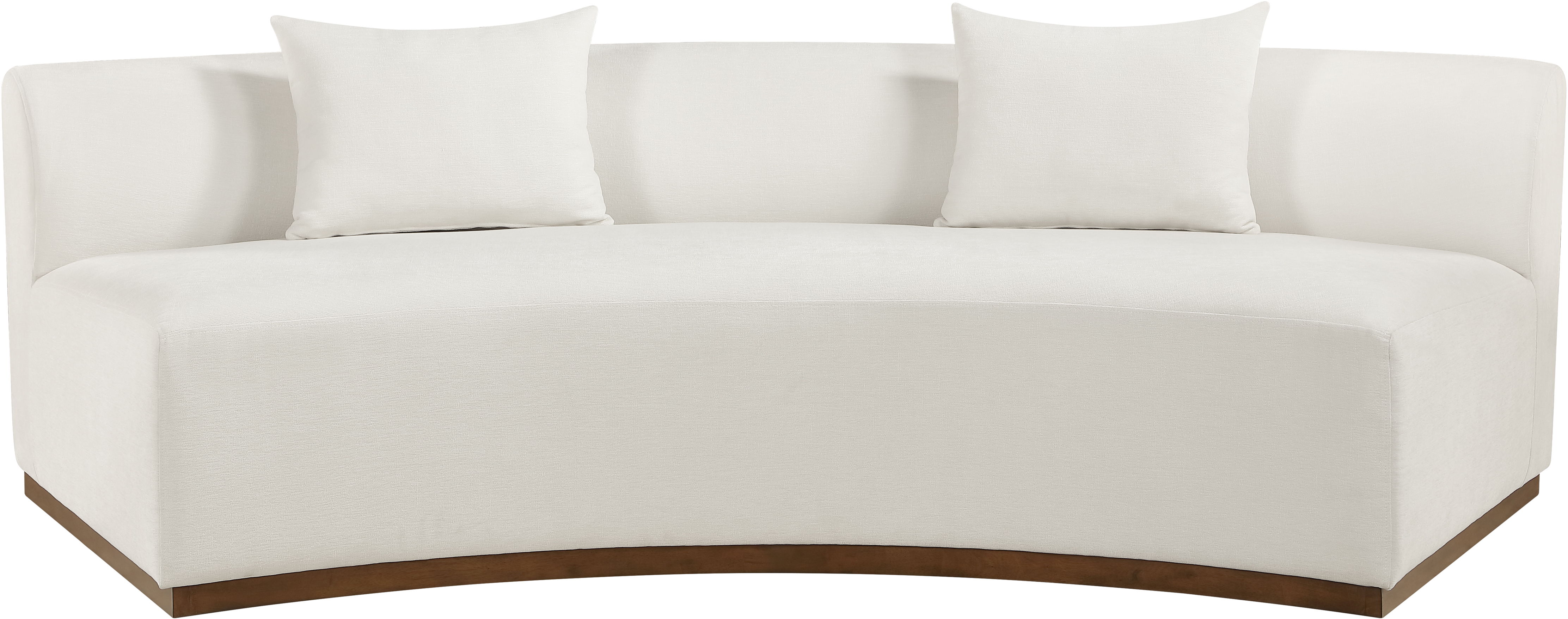 Avanti - 104" Chenille Fabric Upholstered Sofa - Cream
