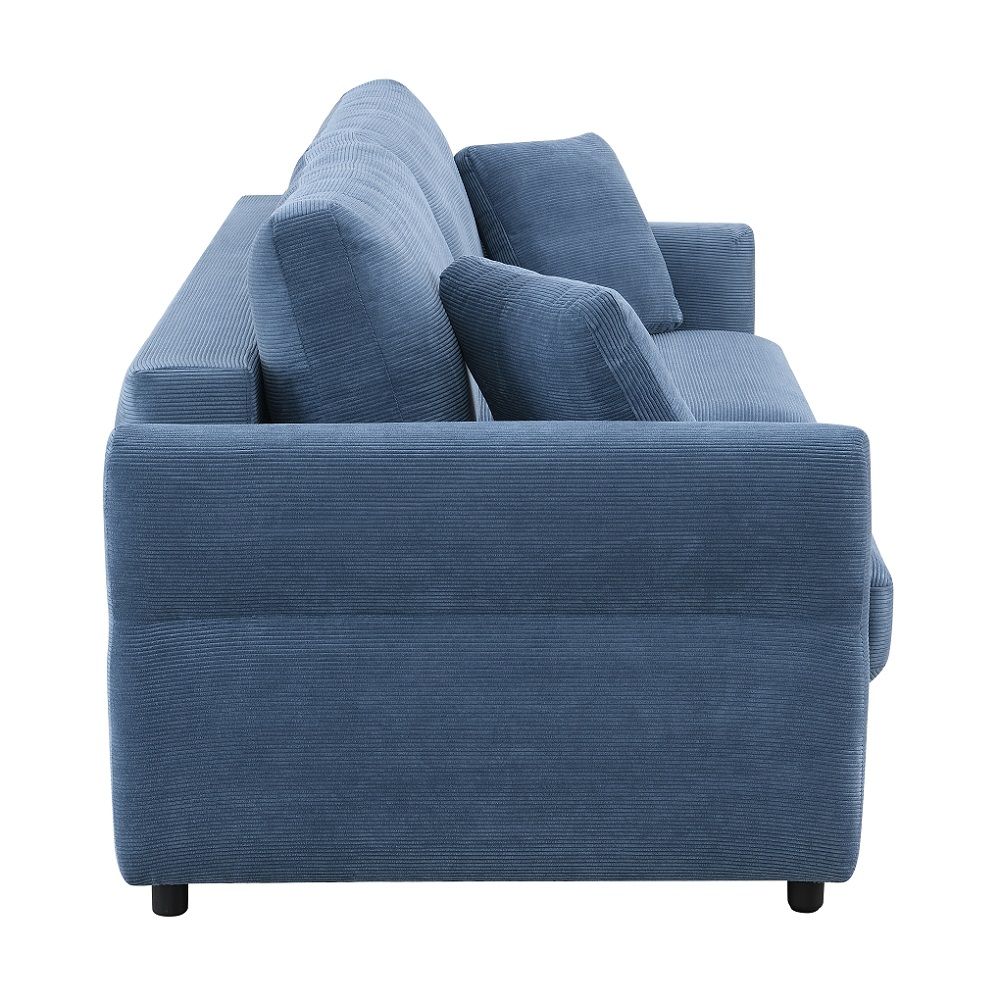 Haran - Sofa With Sleeper - Blue Fabric, blue, view 3