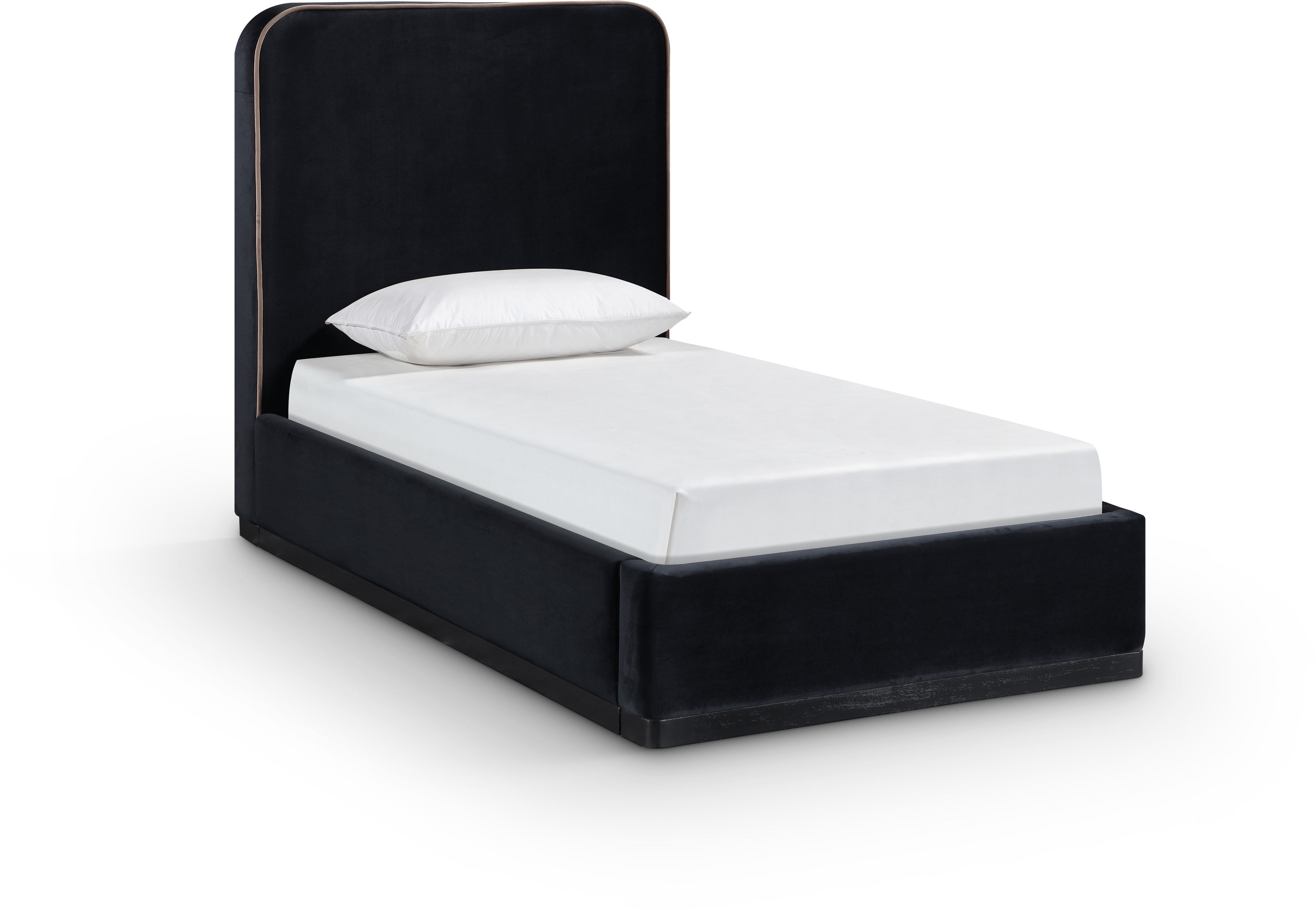 Rava - Twin Bed - Black / Taupe