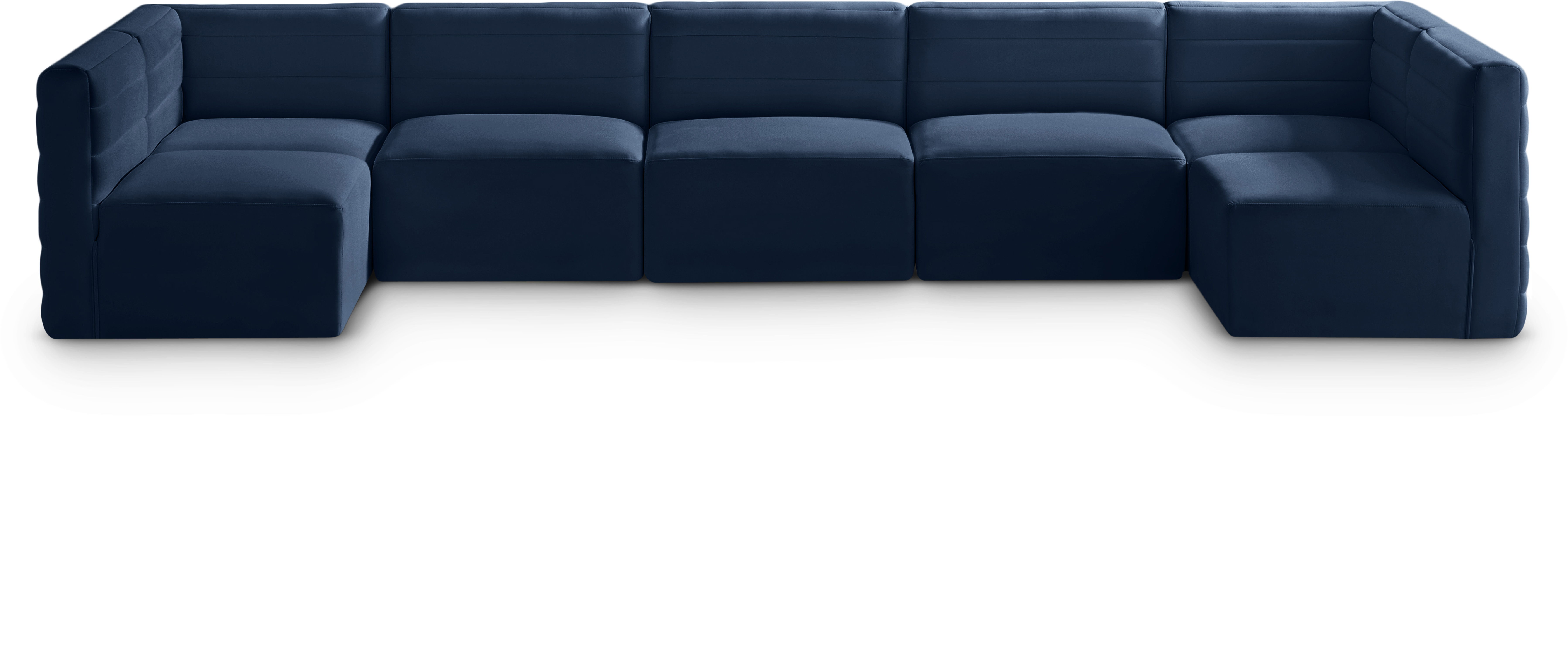 Quincy - 7 Piece Modular U-Shaped Sectional - Navy